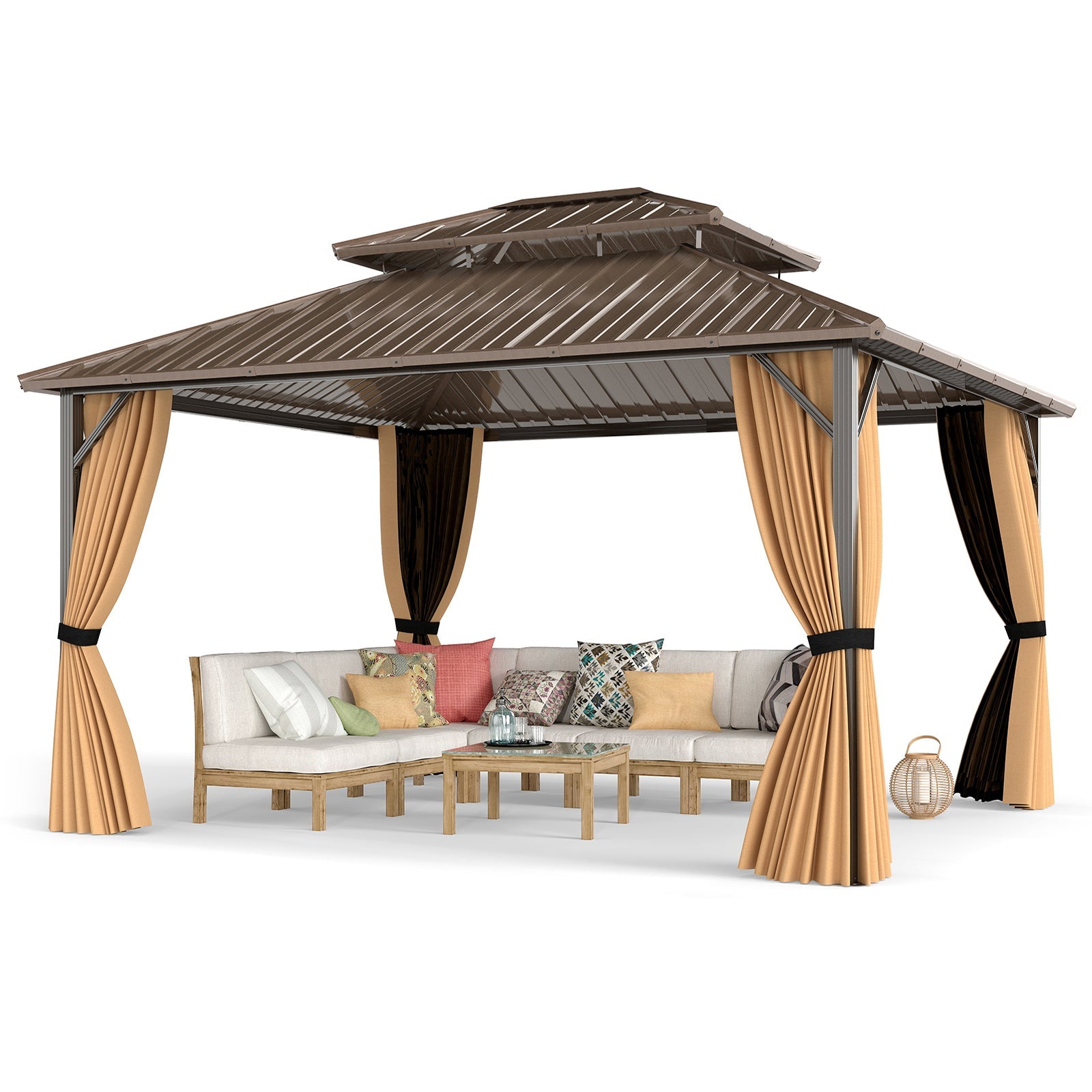 Double-Roof Galvanized Metal Gazebo