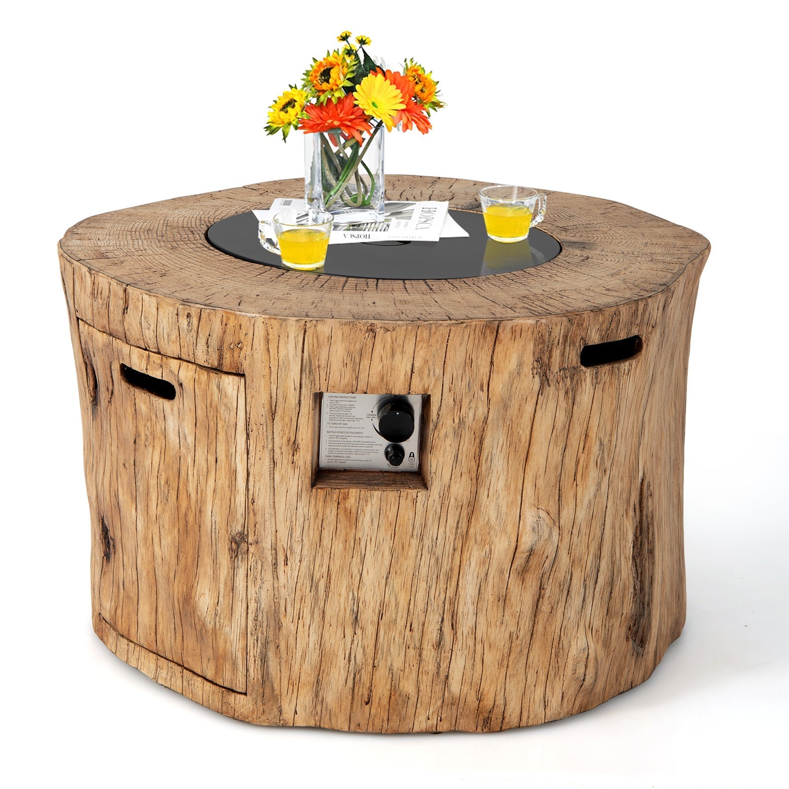 DirectDeals 40" Round Propane Gas Fire Pit Table