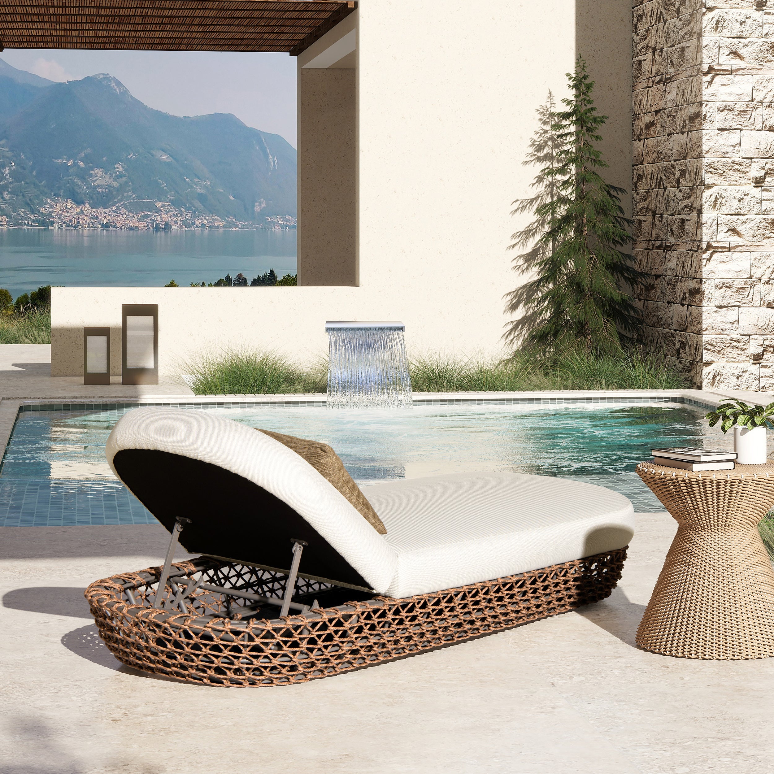 Willow 80.5" Woven Patio Lounger