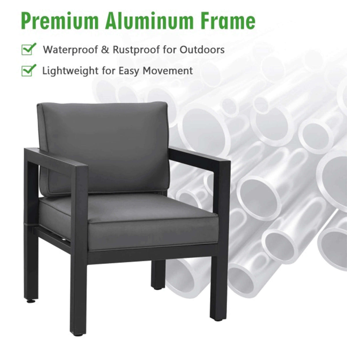 4-Piece Outdoor Patio Furniture Set for Backyard & Poolside