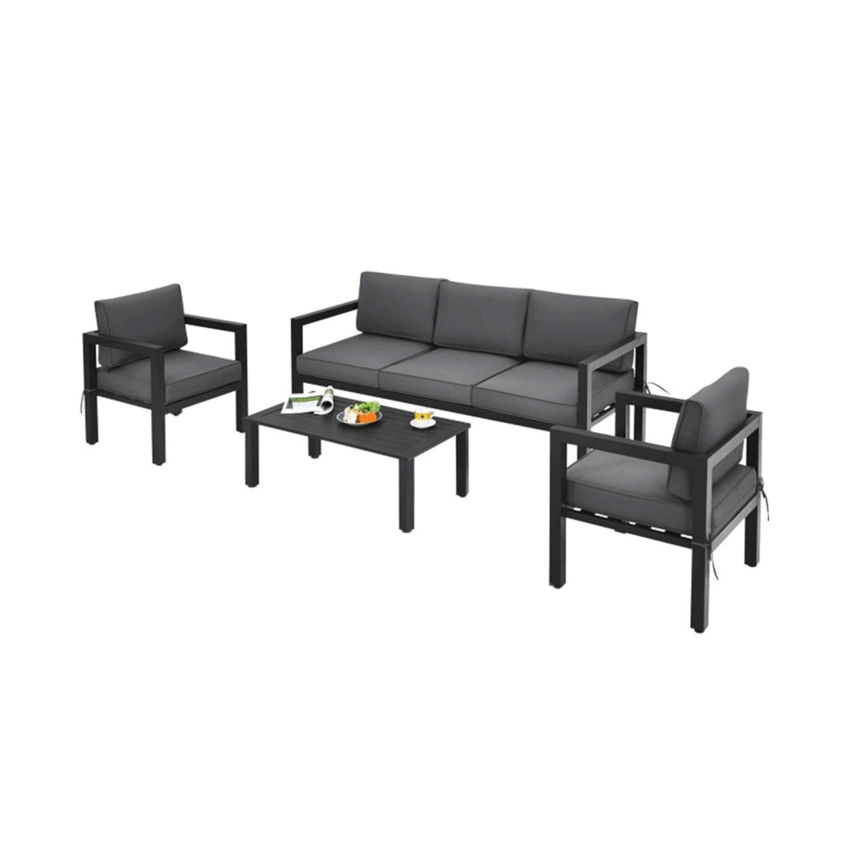 4-Piece Outdoor Patio Furniture Set for Backyard & Poolside
