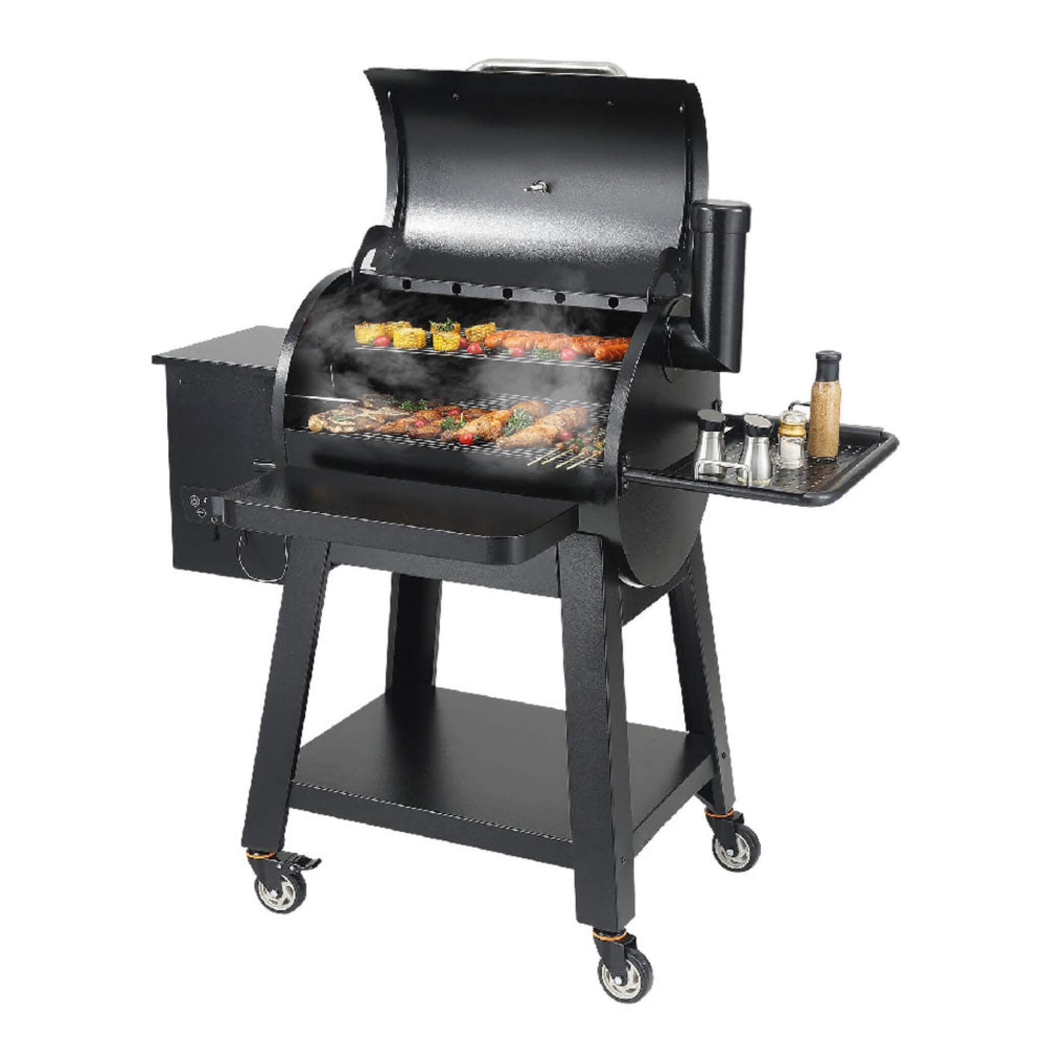 Saksby 53" Heavy Duty Portable Wood Pellet BBQ Grill with Cart