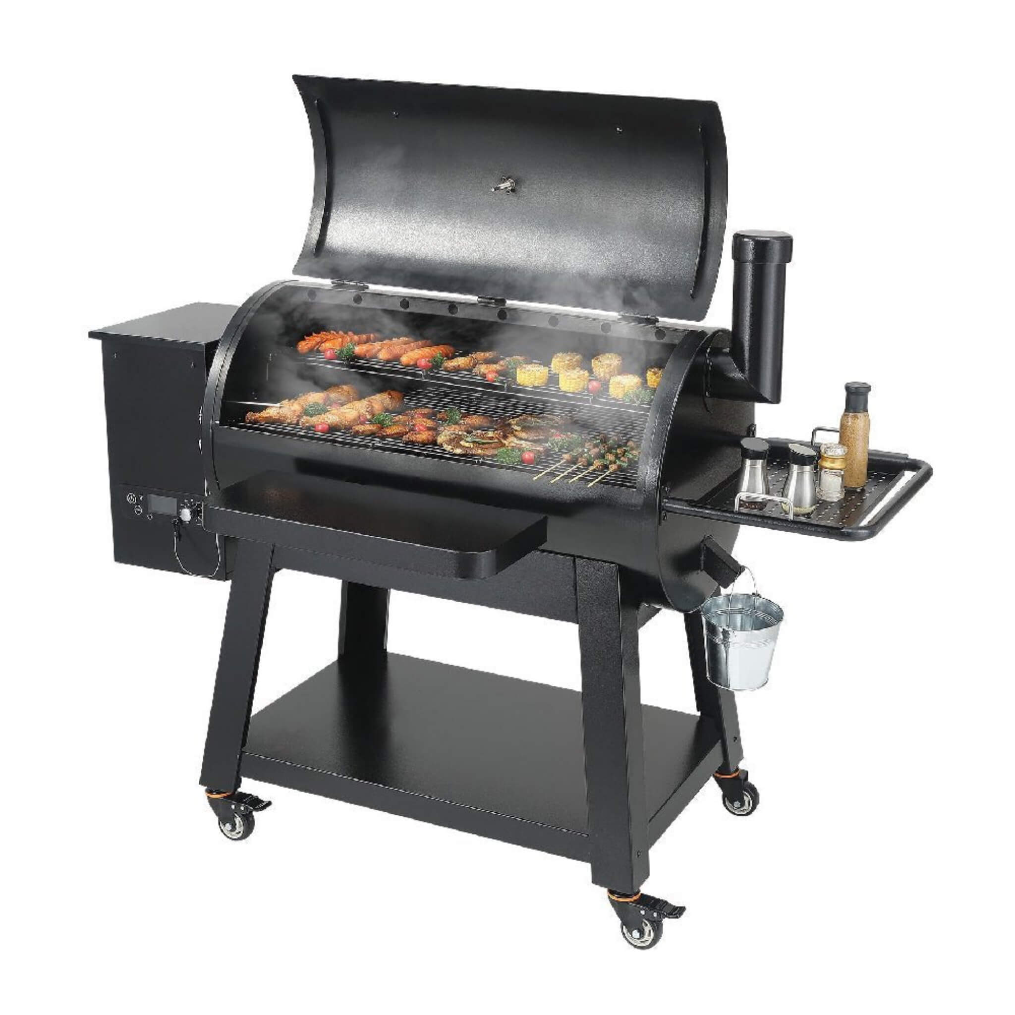 Saksby 62" Heavy Duty Portable Wood Pellet BBQ Grill with Cart