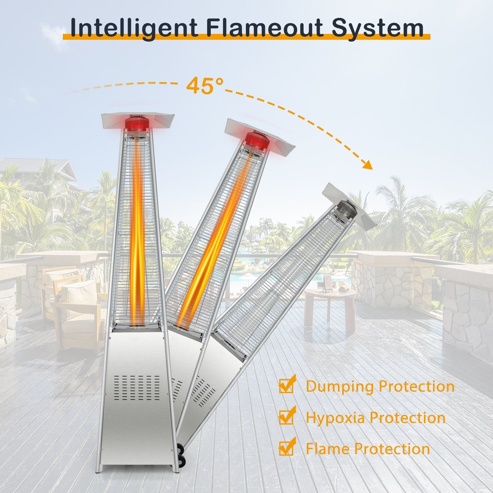 DirectDeals 42,000 BTU Pyramid Patio Heater