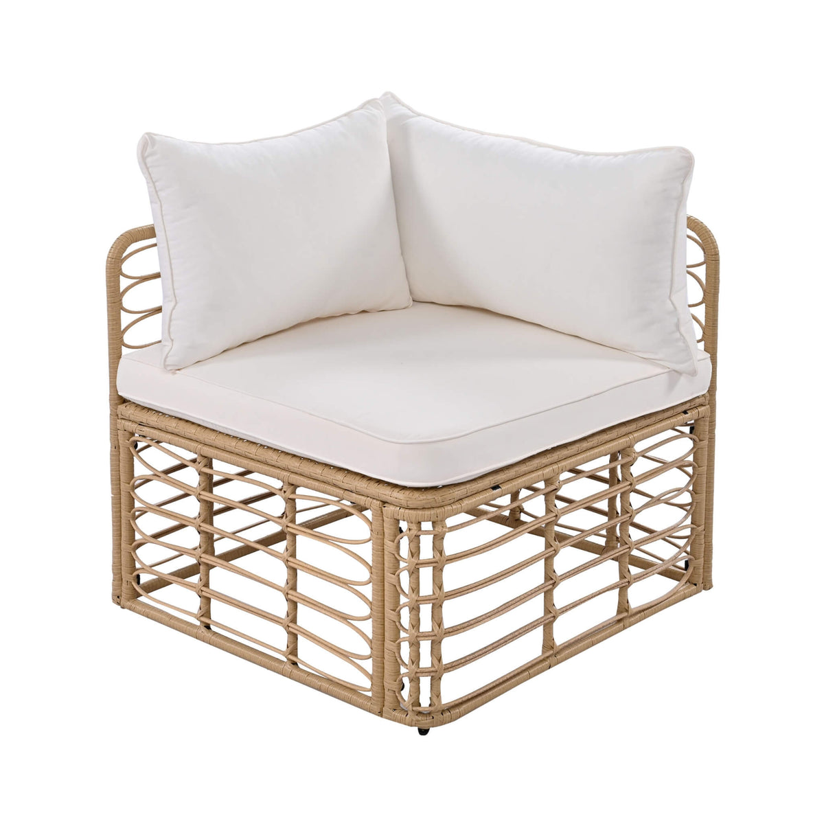 7-Piece Outdoor All-Weather Rattan Patio Sofa Set with Cushions