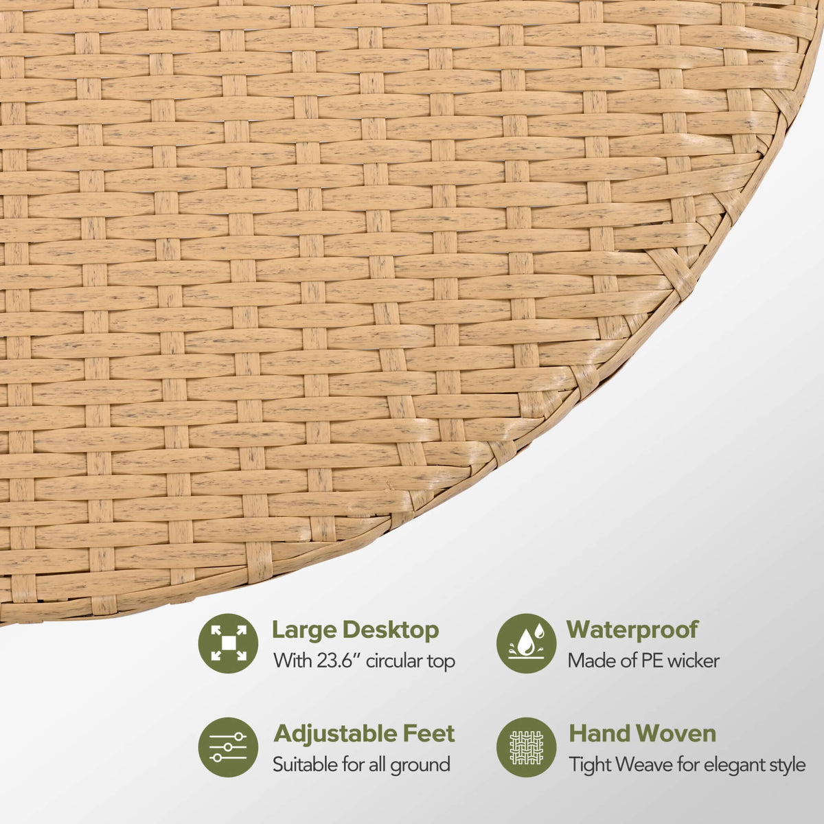 7-Piece Outdoor All-Weather Rattan Patio Sofa Set with Cushions
