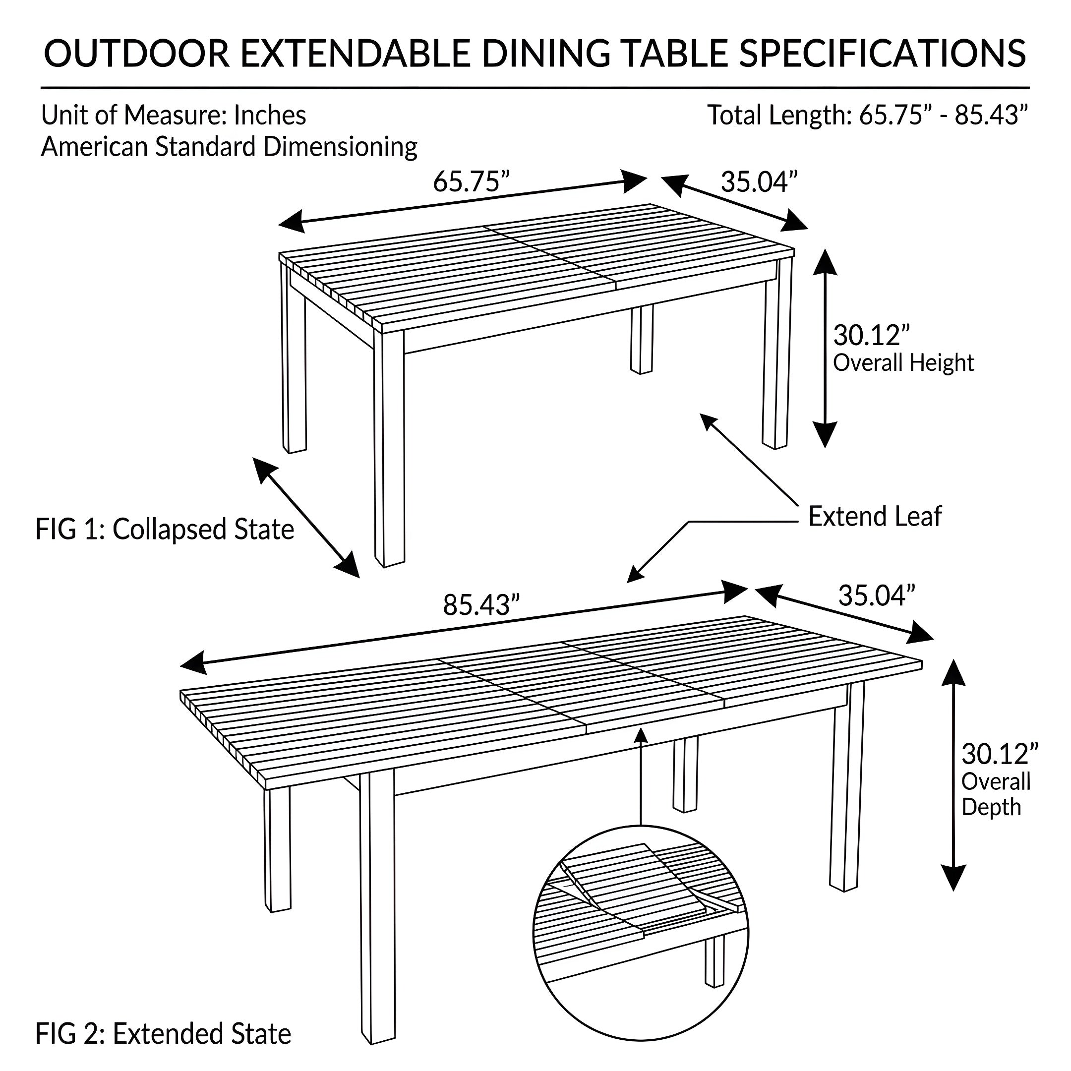 7-Piece Acacia Wood Outdoor Dining Set