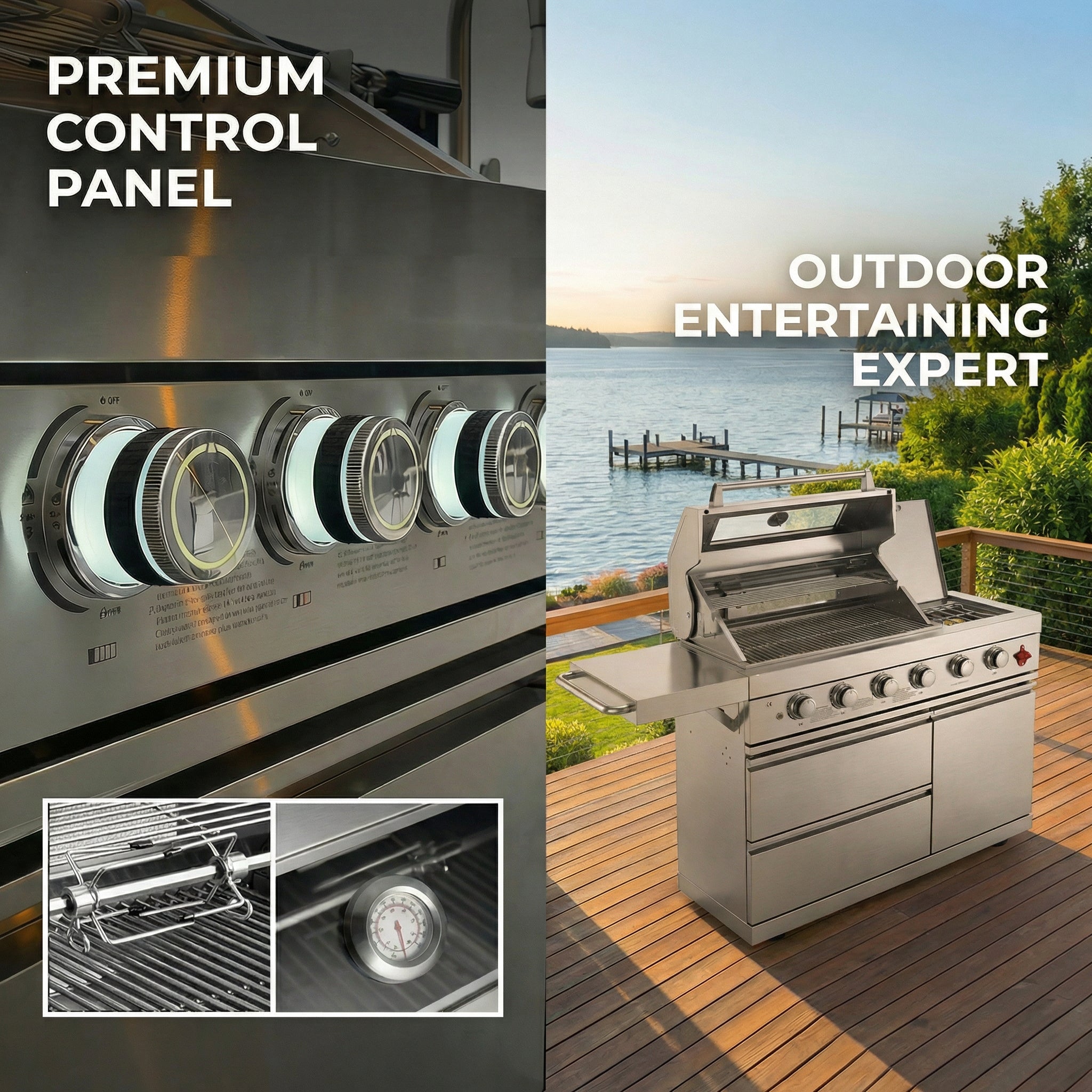 6-Burner SS304 Stainless Steel Outdoor Gas Grill
