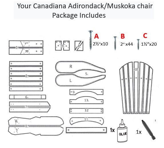Americana Adirondack Kit Chair (Non-Folding)