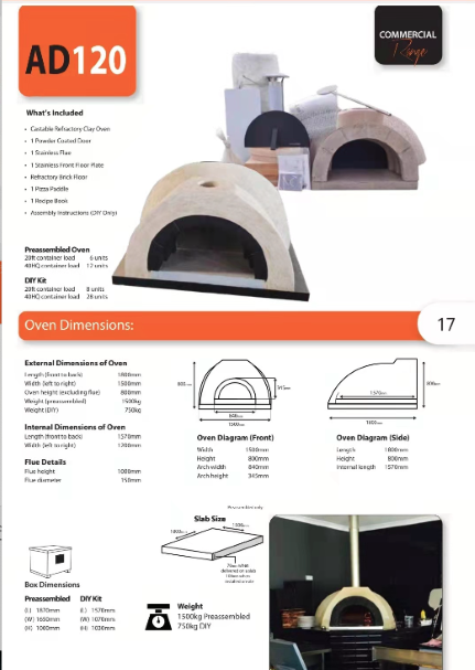 DIY Tuscany Wood-Fired Oven (AD120)