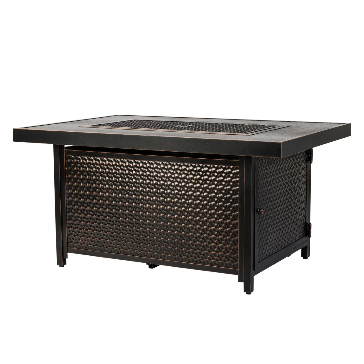 Weyland Rectangle Aluminum Gas Fire Pit Table — 55,000 BTU