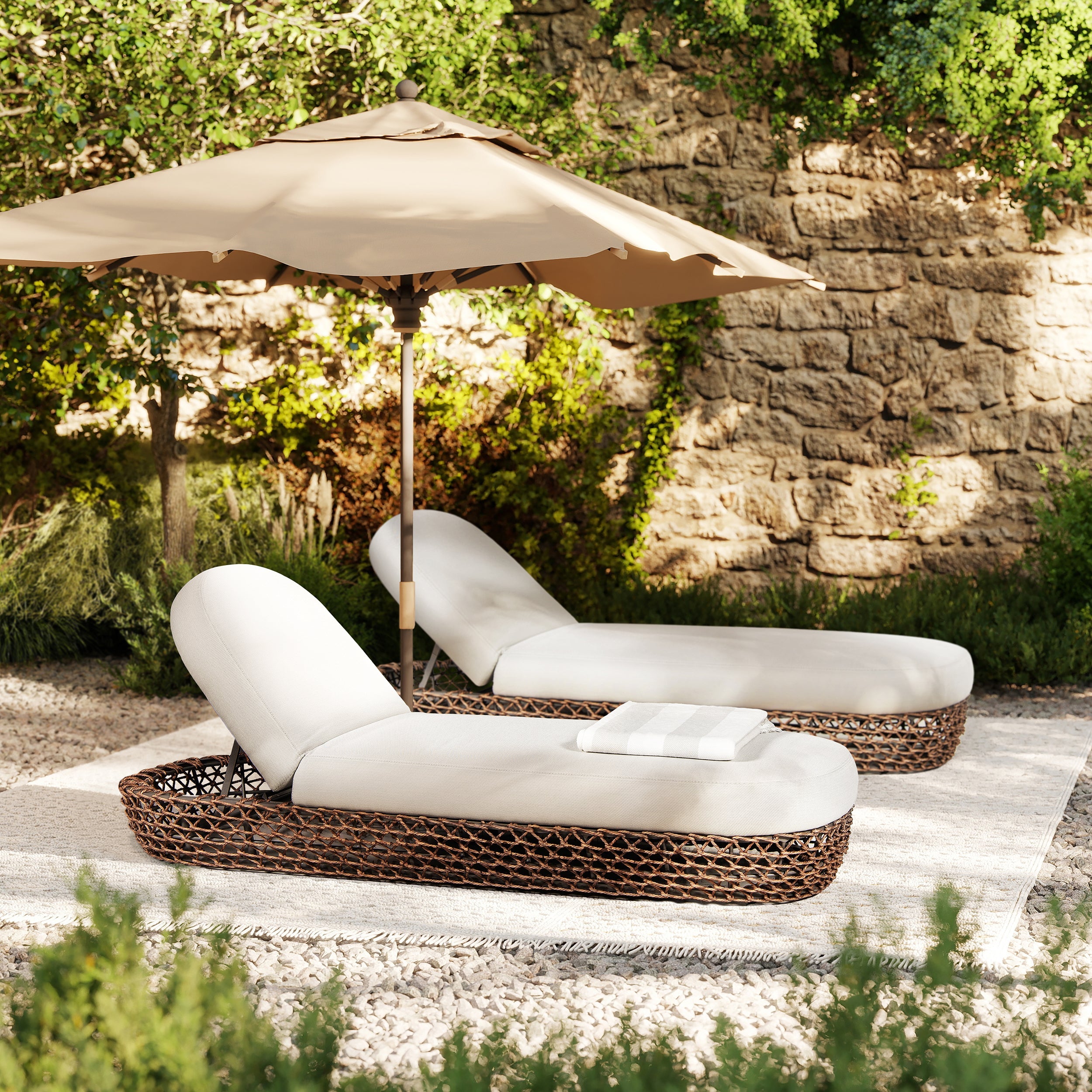 Willow 80.5" Woven Patio Lounger