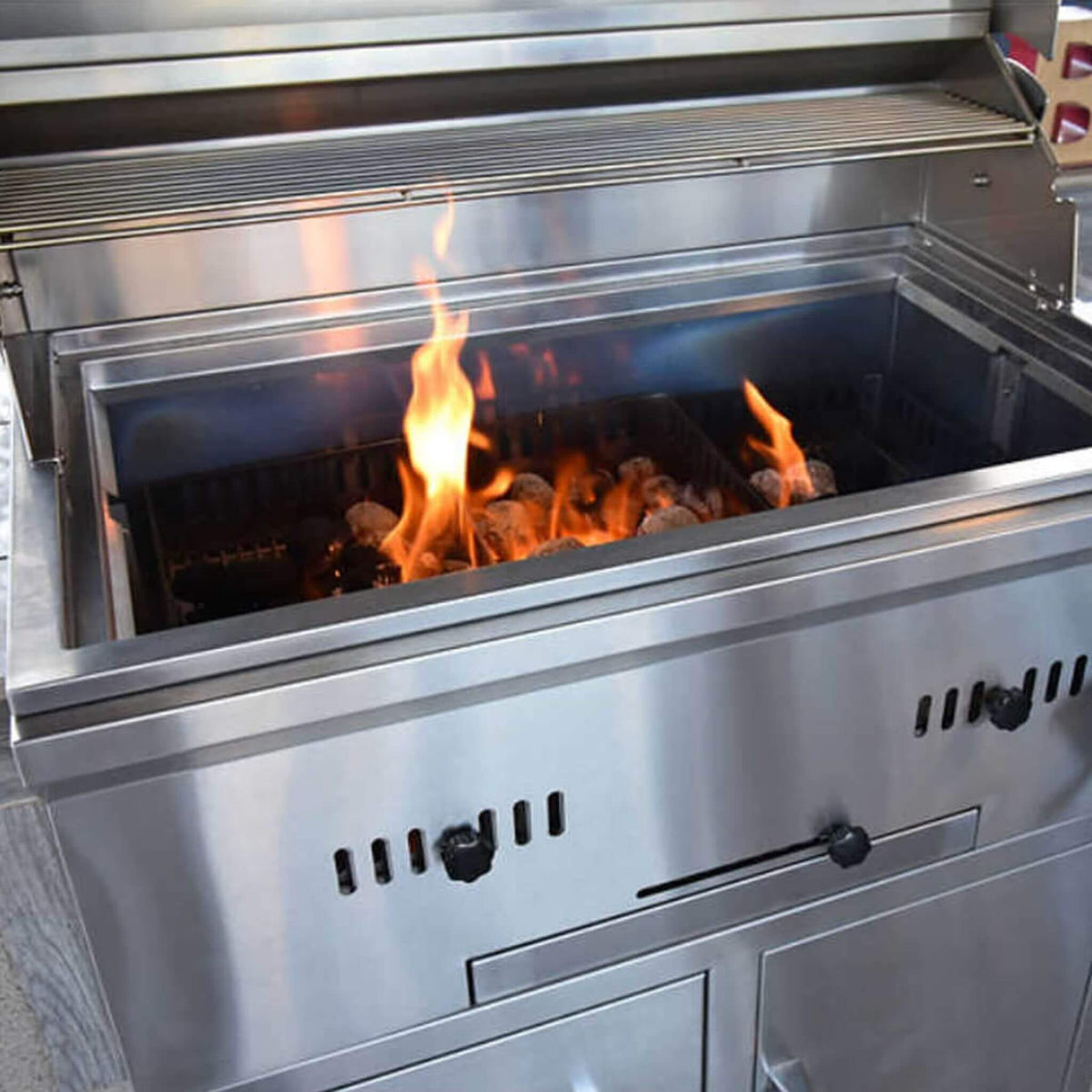 KoKoMo Grills 32-Inch Built-In Charcoal BBQ Grill — 304 Stainless Steel