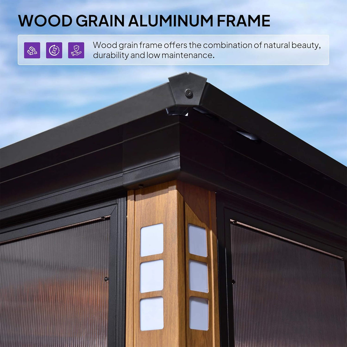 Premium Hardtop Double-Top Outdoor Patio Solarium Sunroom