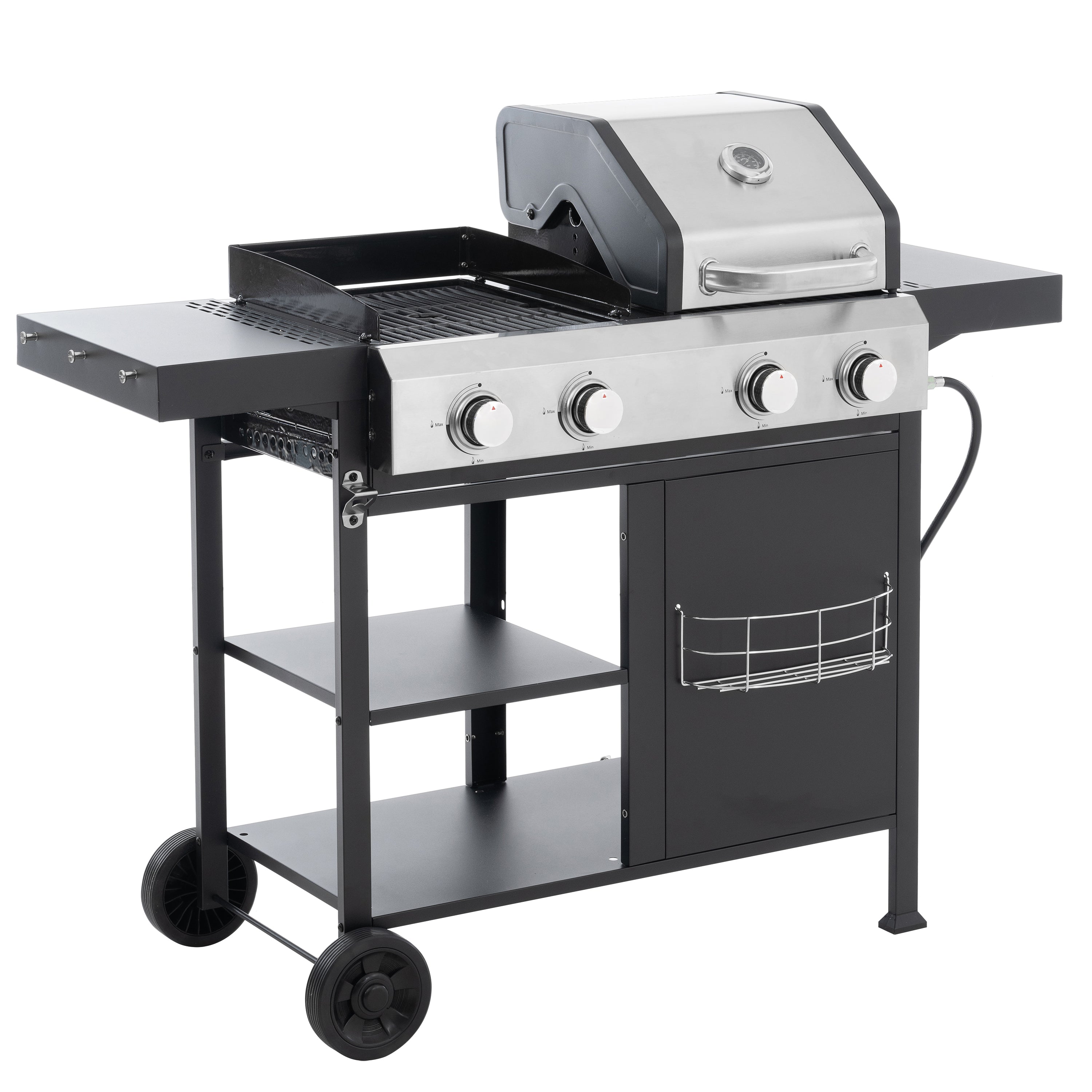2+2 Multi-Function Gas Grill and Griddle Combo with Cover
