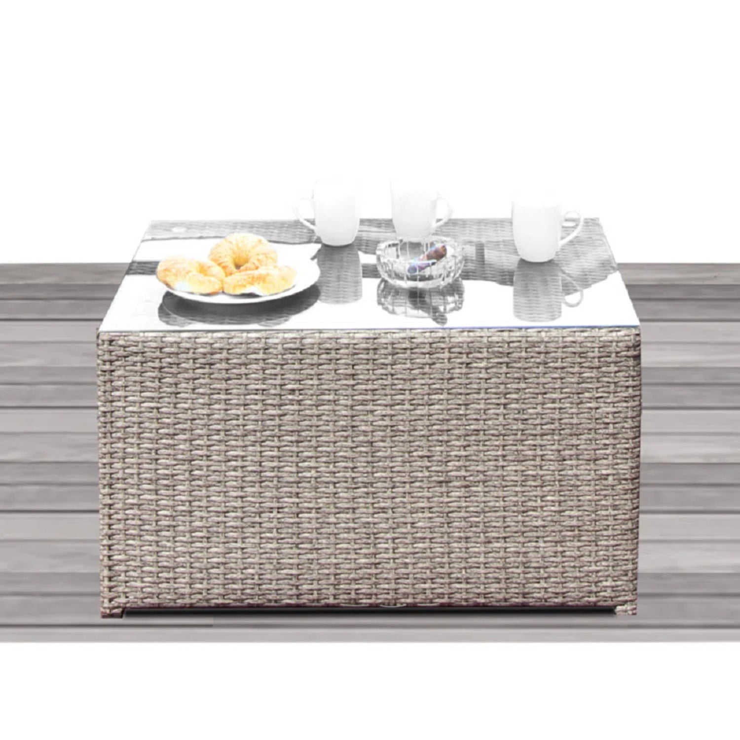 Fully Assembled 6-Seat Patio Wicker Sectional with Cushions