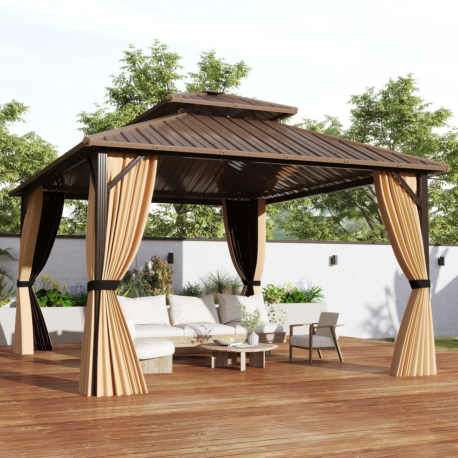 Double-Roof Galvanized Metal Gazebo