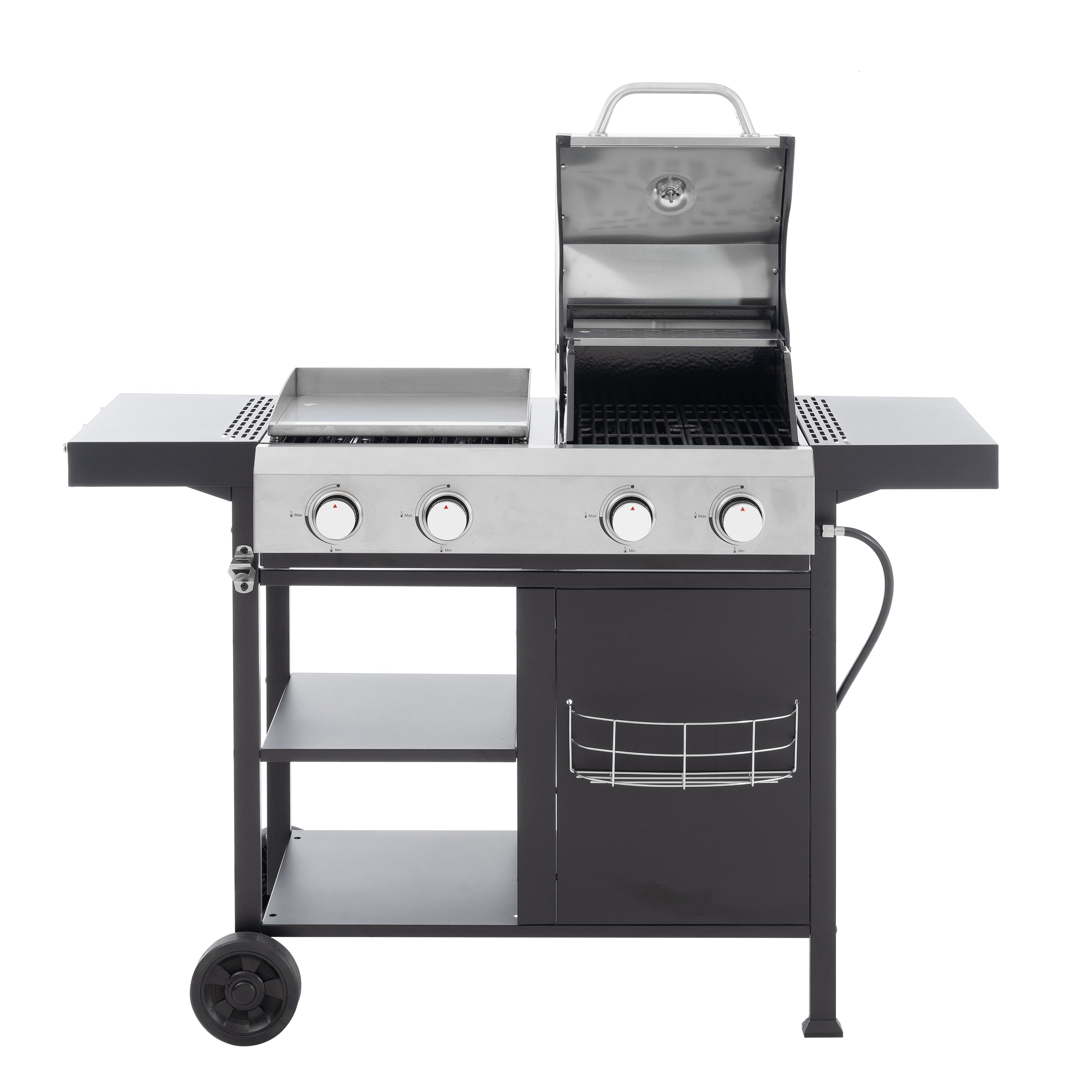 2+2 Multi-Function Gas Grill and Griddle Combo with Cover
