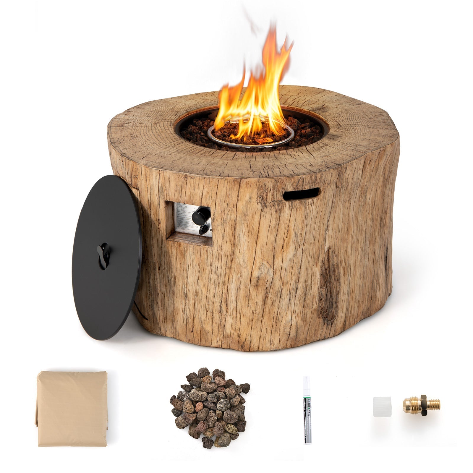 DirectDeals 40" Round Propane Gas Fire Pit Table