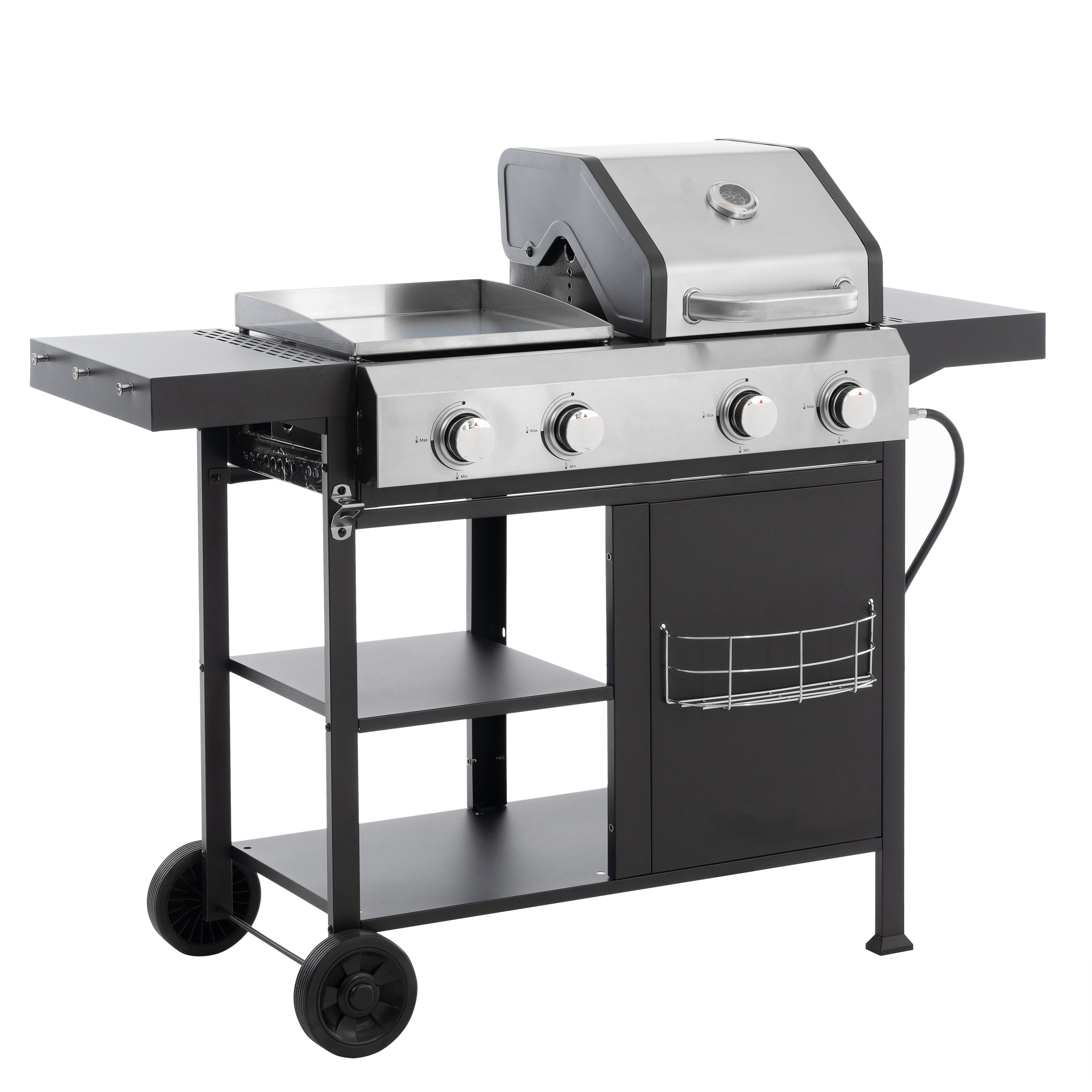2+2 Multi-Function Gas Grill and Griddle Combo with Cover