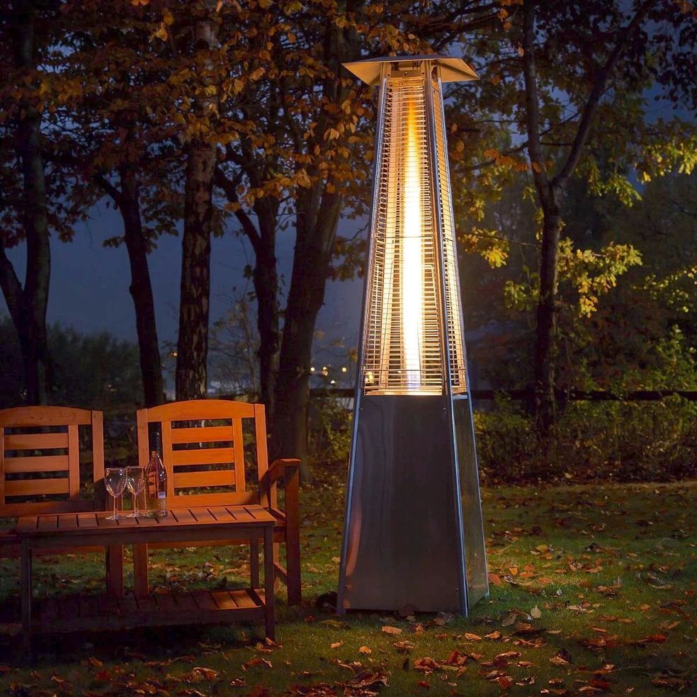 89" Tower Flame Propane Patio Heater - Stainless Steel (41,000 BTU)