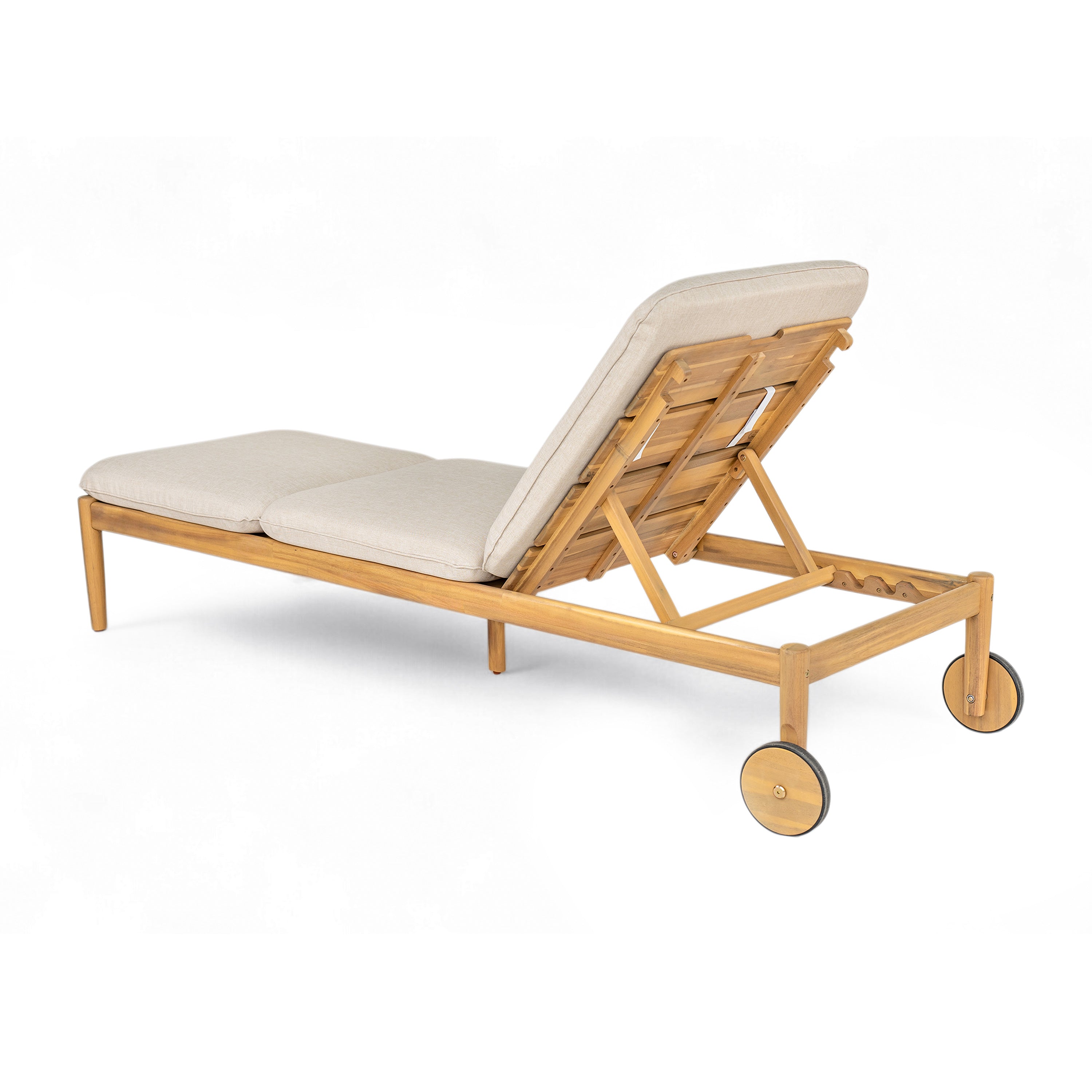 Riviera Acacia Wood Outdoor Chaise Lounge (Set of 2)