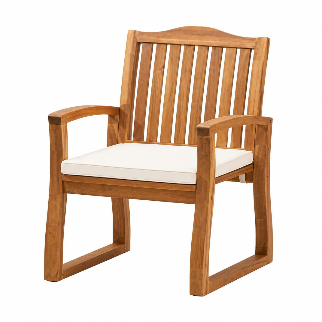 7-Piece Acacia Wood Outdoor Dining Set with Cushions