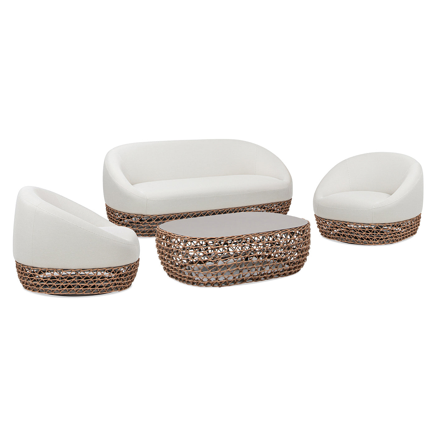 Willow 71" Woven Patio Deep Seating Sofa