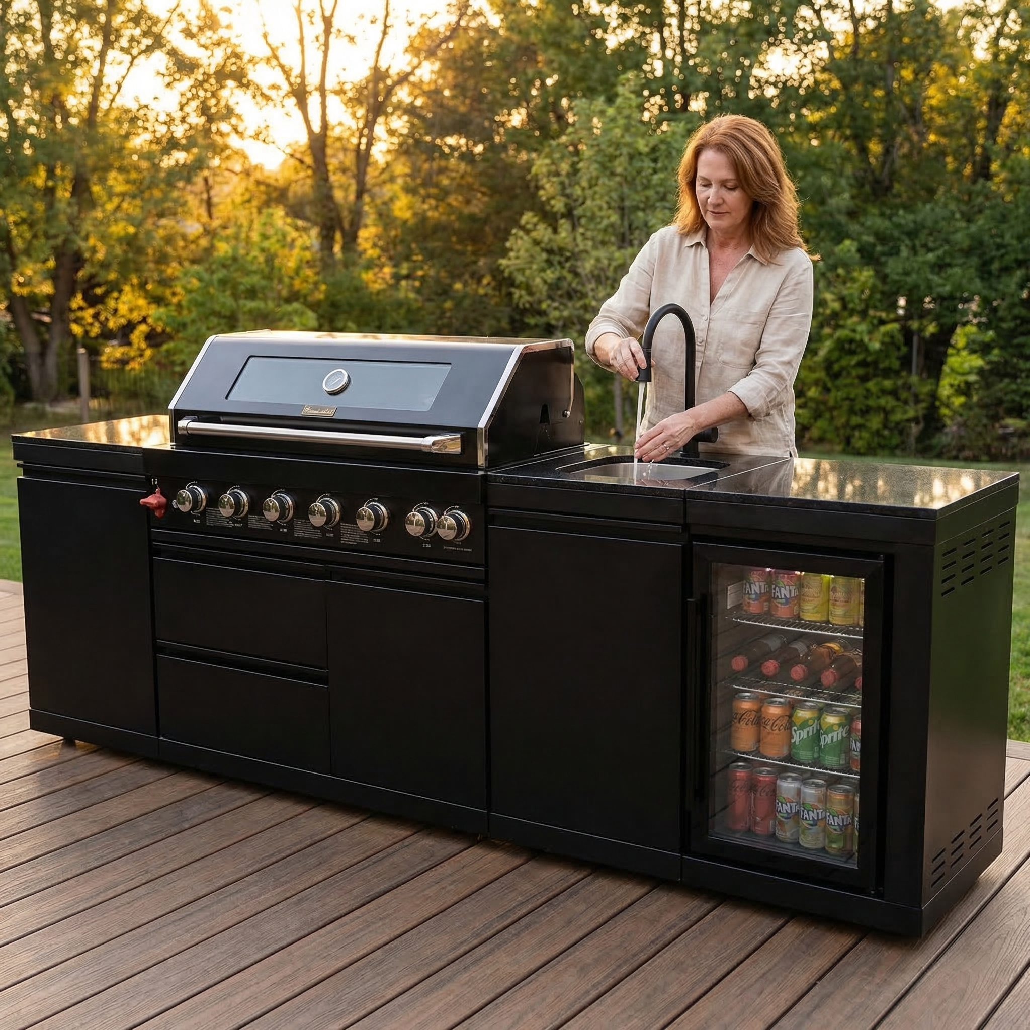 98" Stainless Steel Gas Outdoor Kitchen