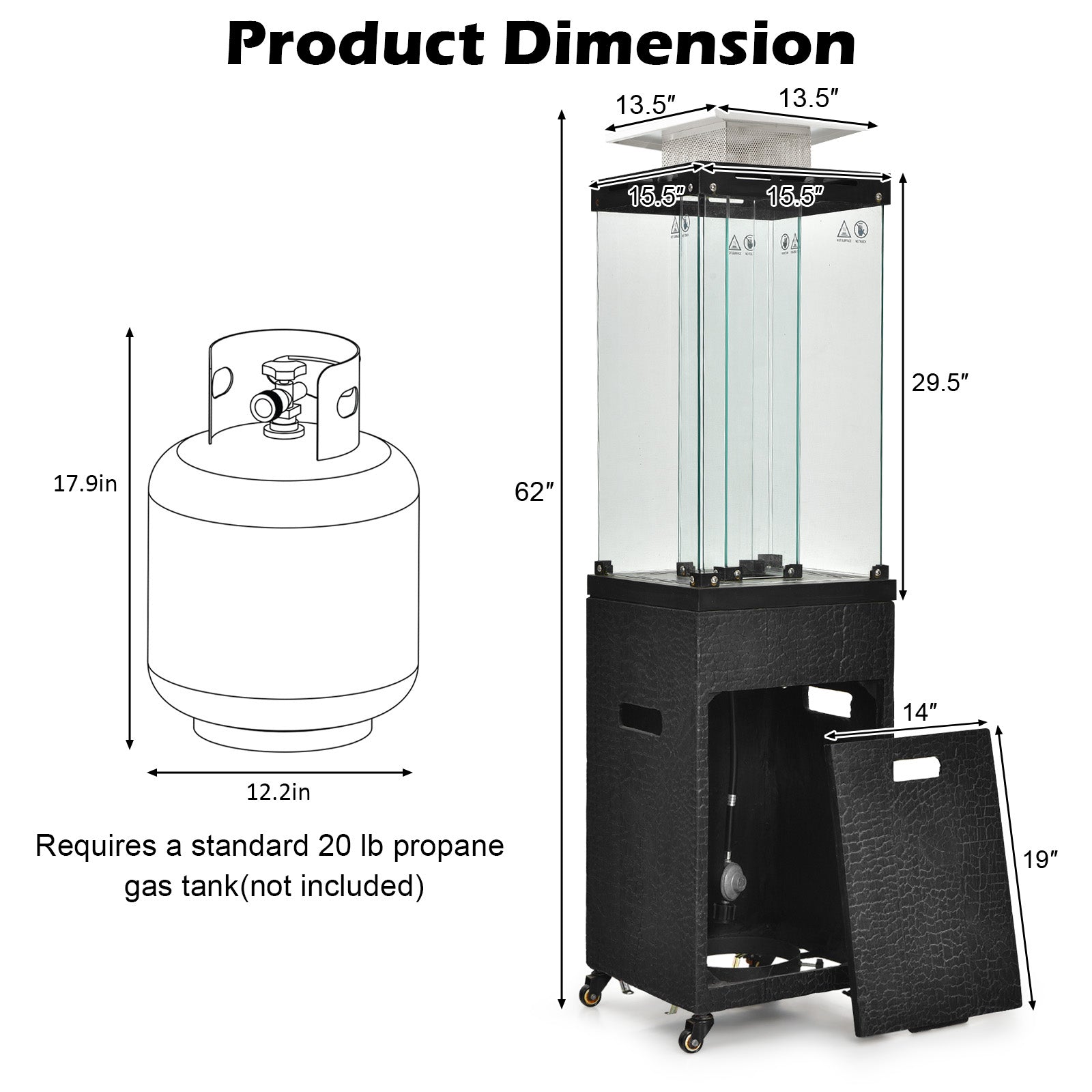 41,000 BTU Propane Patio Heater