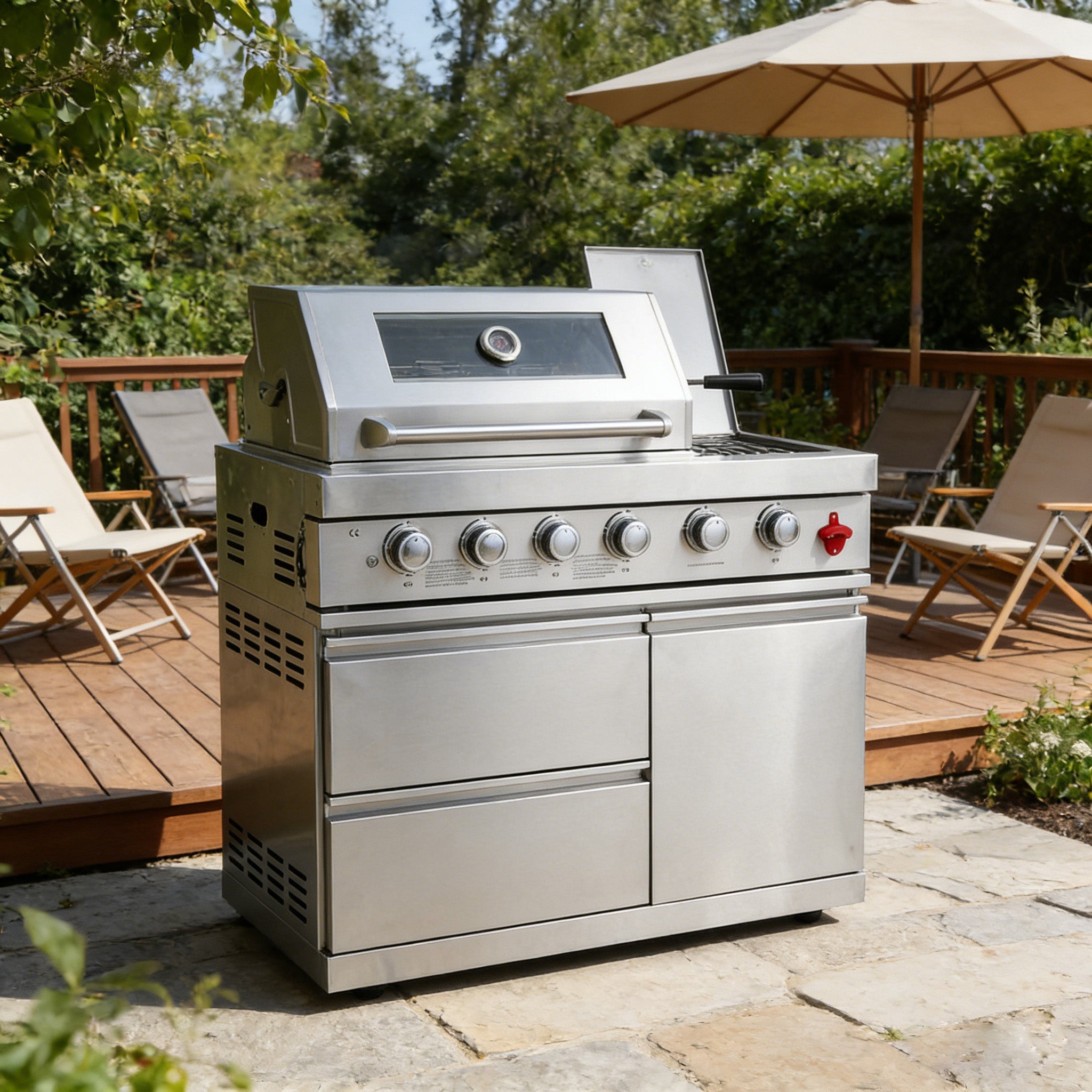 6-Burner SS304 Stainless Steel Outdoor Gas Grill