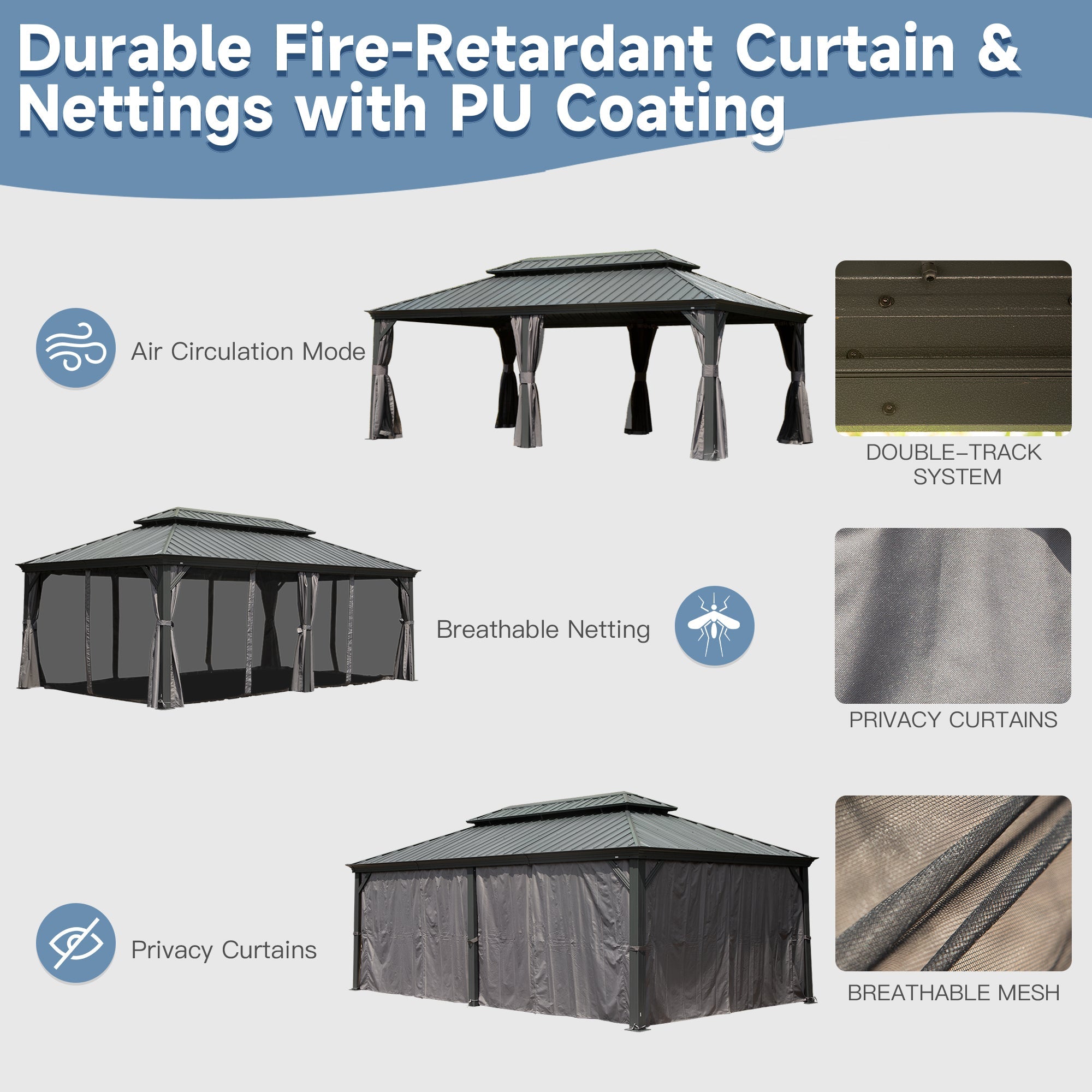 14' X 20' Hardtop Gazebo
