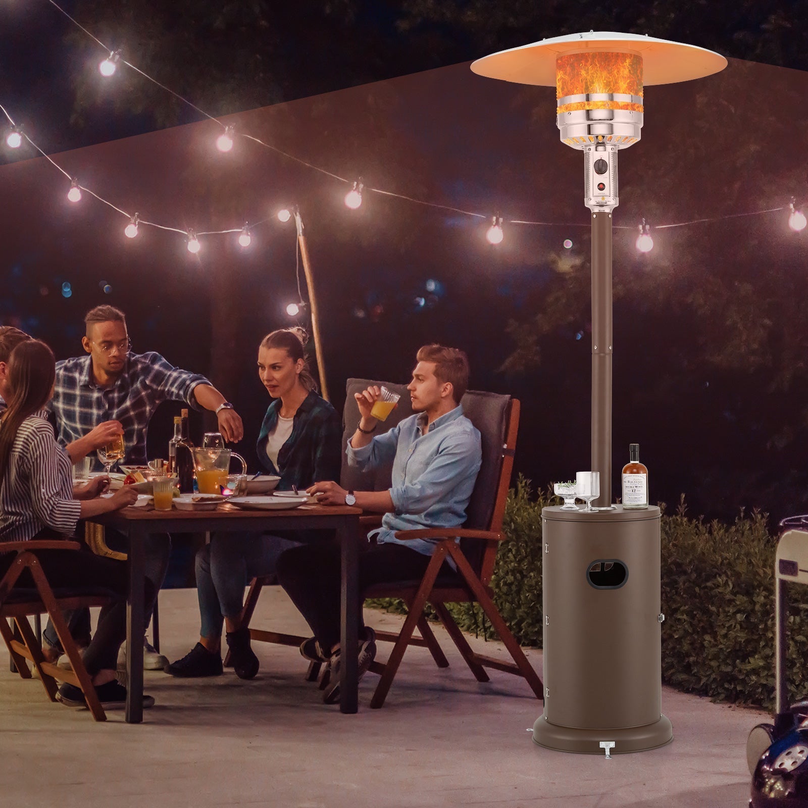 DirectDeals 50,000 BTU Propane Patio Heater with Round Table