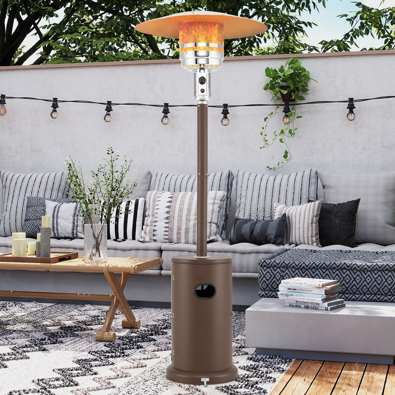 DirectDeals 50,000 BTU Propane Patio Heater with Round Table