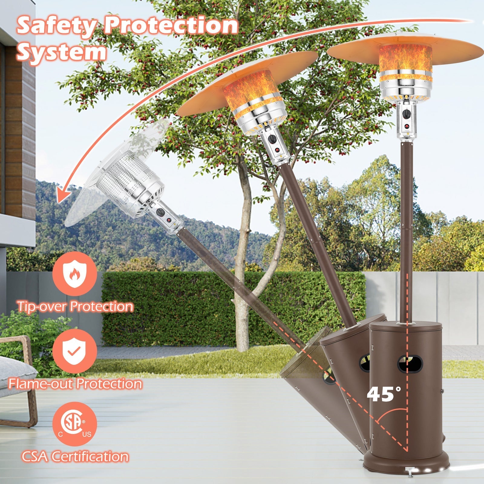 DirectDeals 50,000 BTU Propane Patio Heater with Round Table