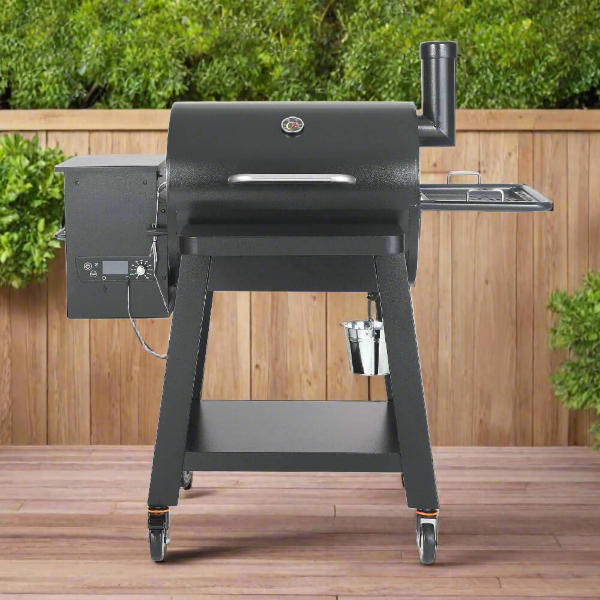 Saksby 53" Heavy Duty Portable Wood Pellet BBQ Grill with Cart