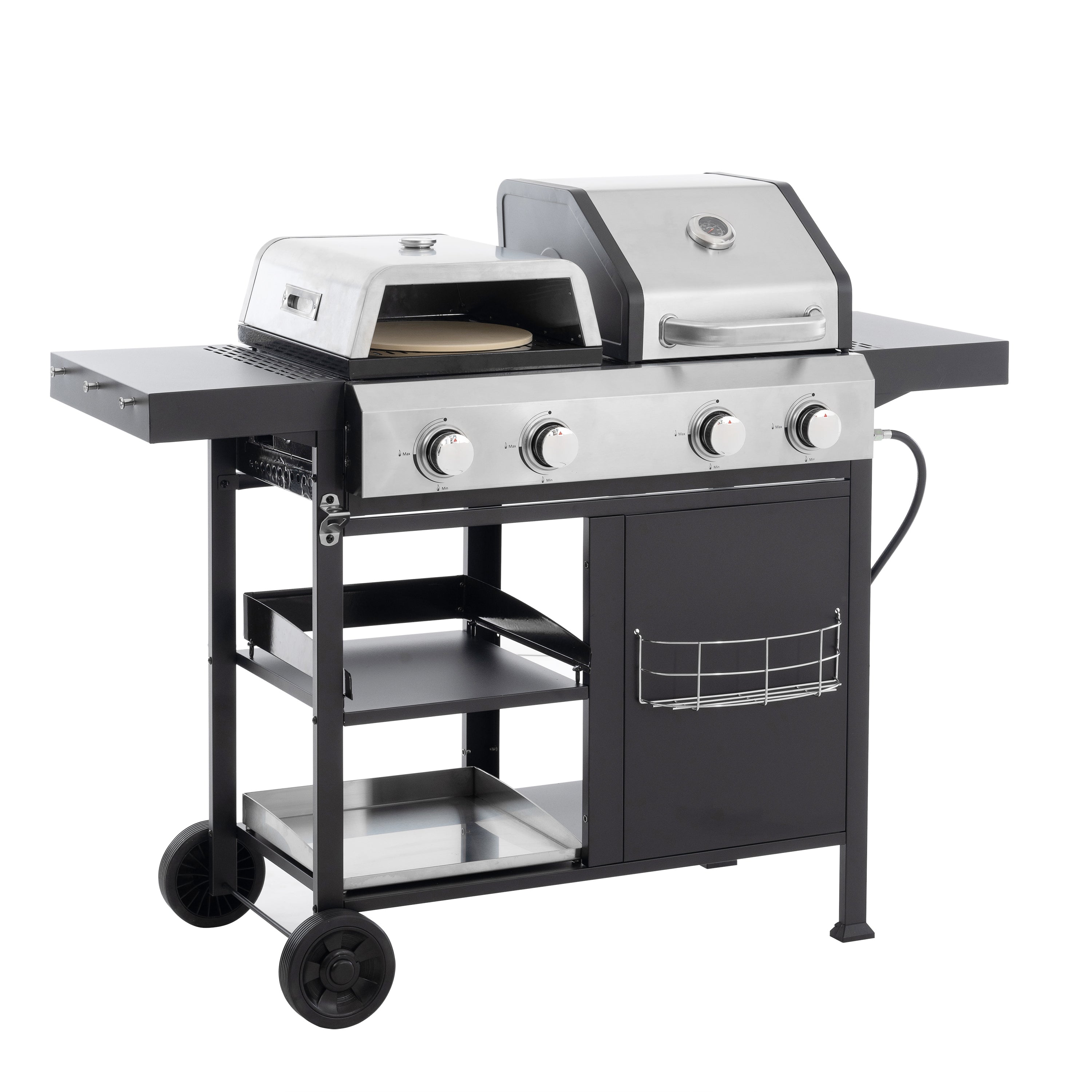 2+2 Multi-Function Gas Grill and Griddle Combo with Cover