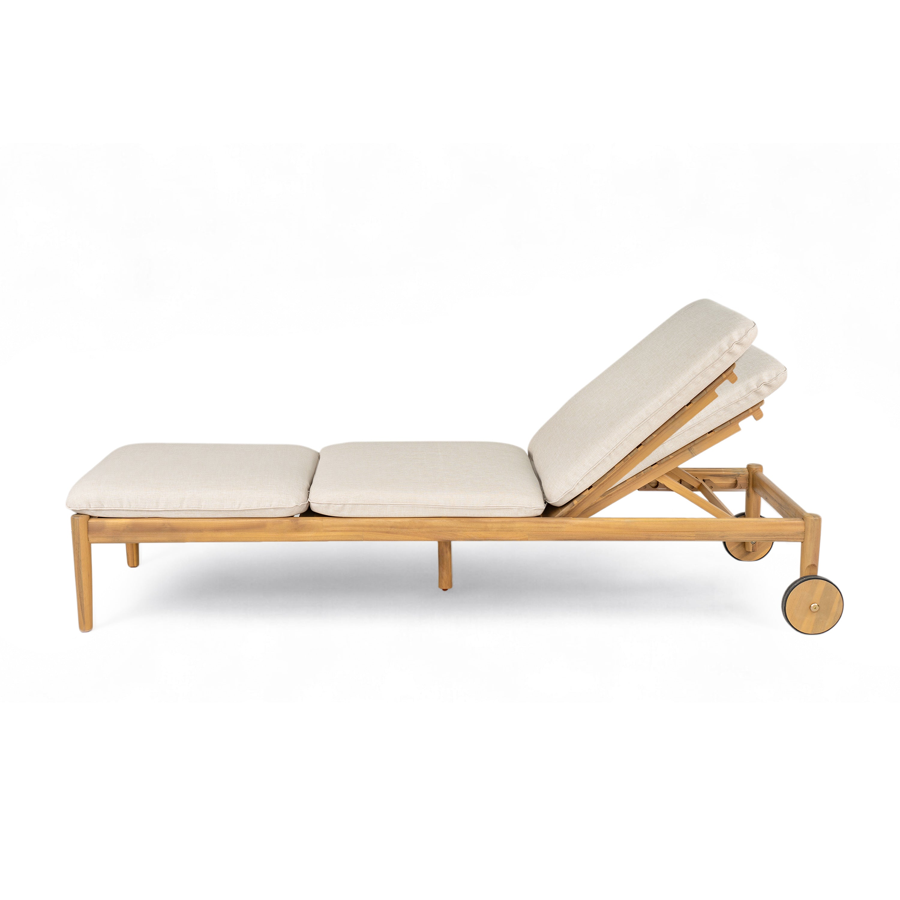 Riviera Acacia Wood Outdoor Chaise Lounge (Set of 2)
