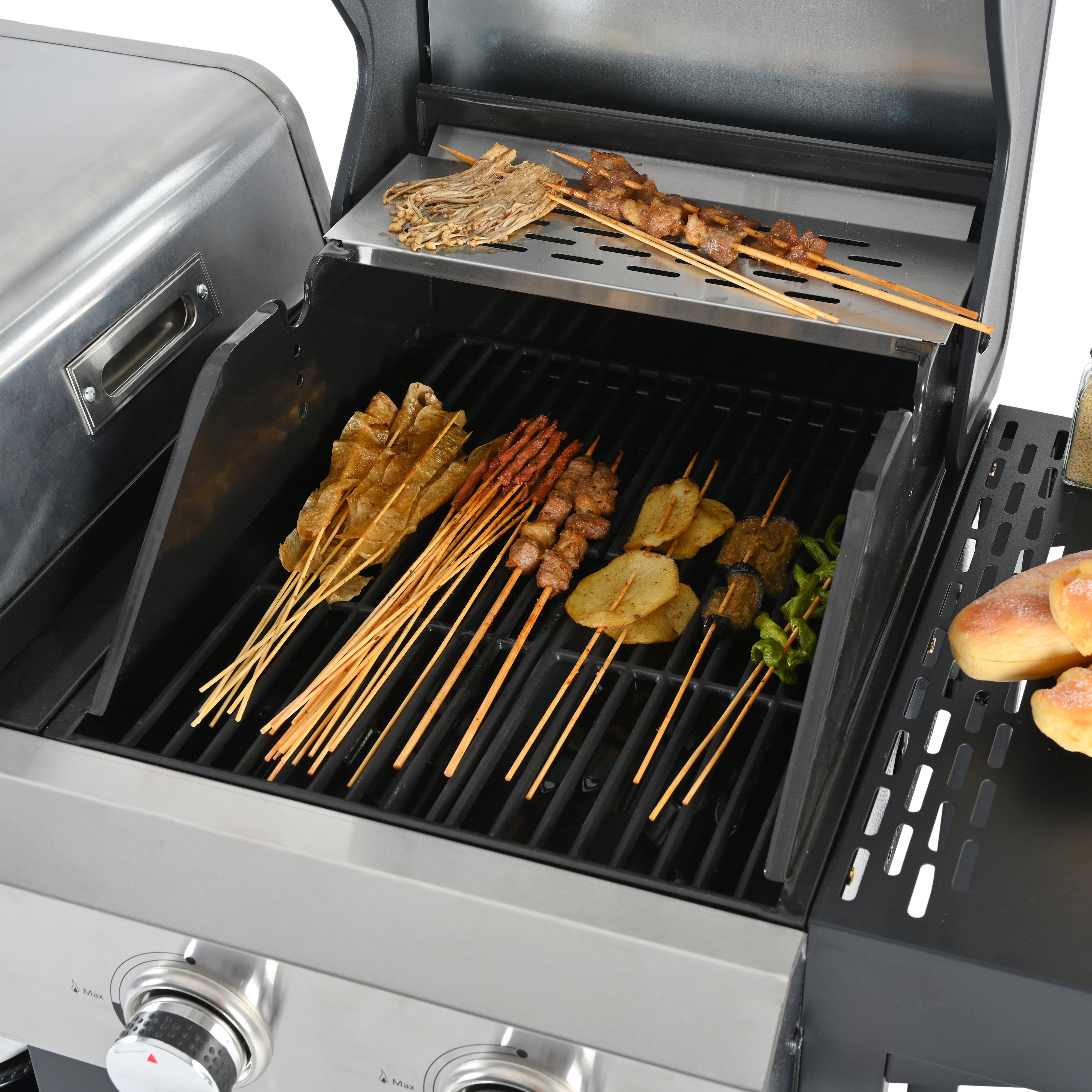 2+2 Multi-Function Gas Grill and Griddle Combo with Cover