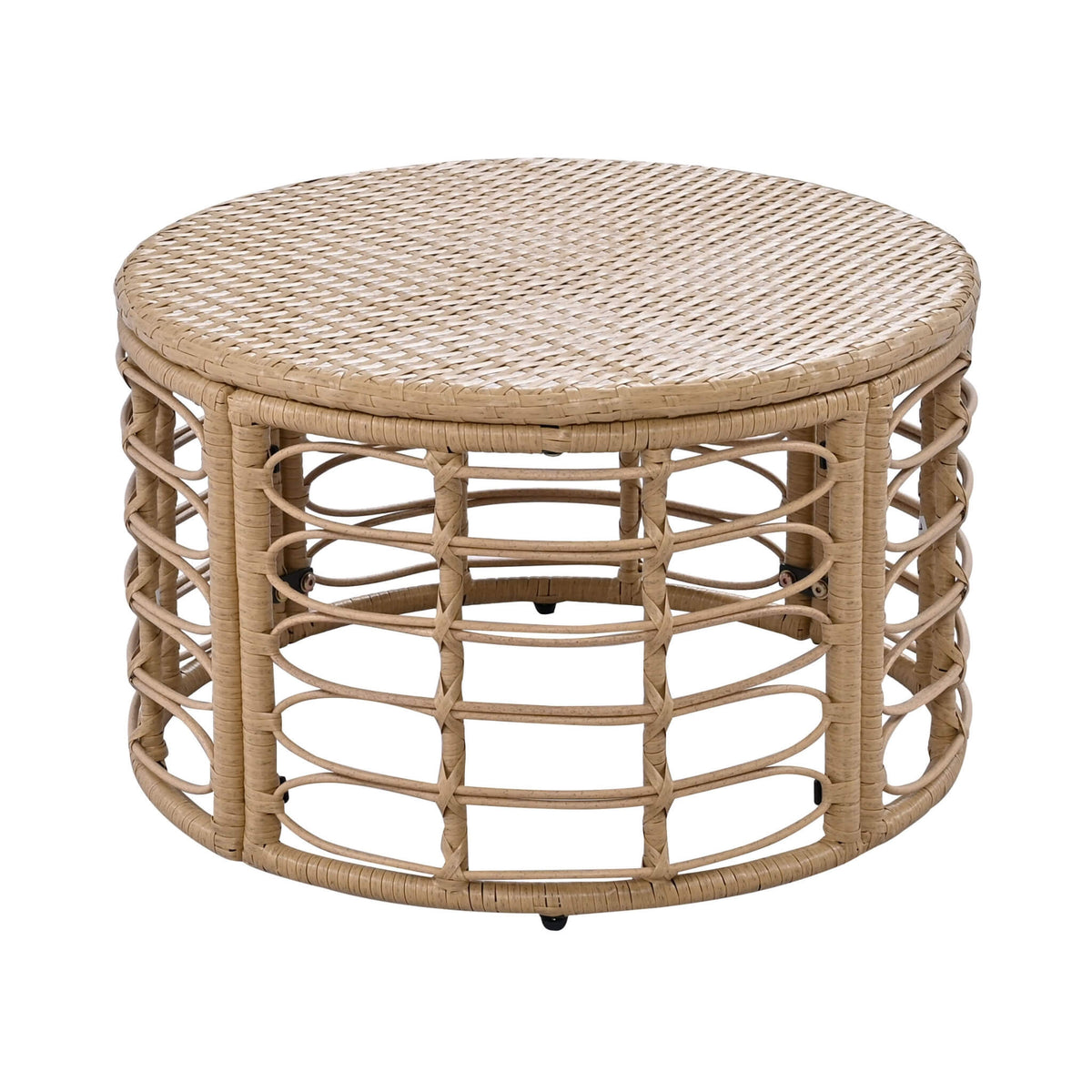 7-Piece Outdoor All-Weather Rattan Patio Sofa Set with Cushions
