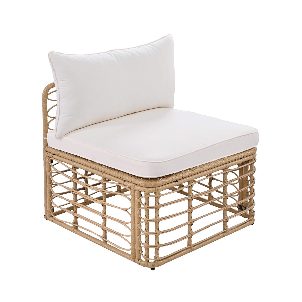 7-Piece Outdoor All-Weather Rattan Patio Sofa Set with Cushions