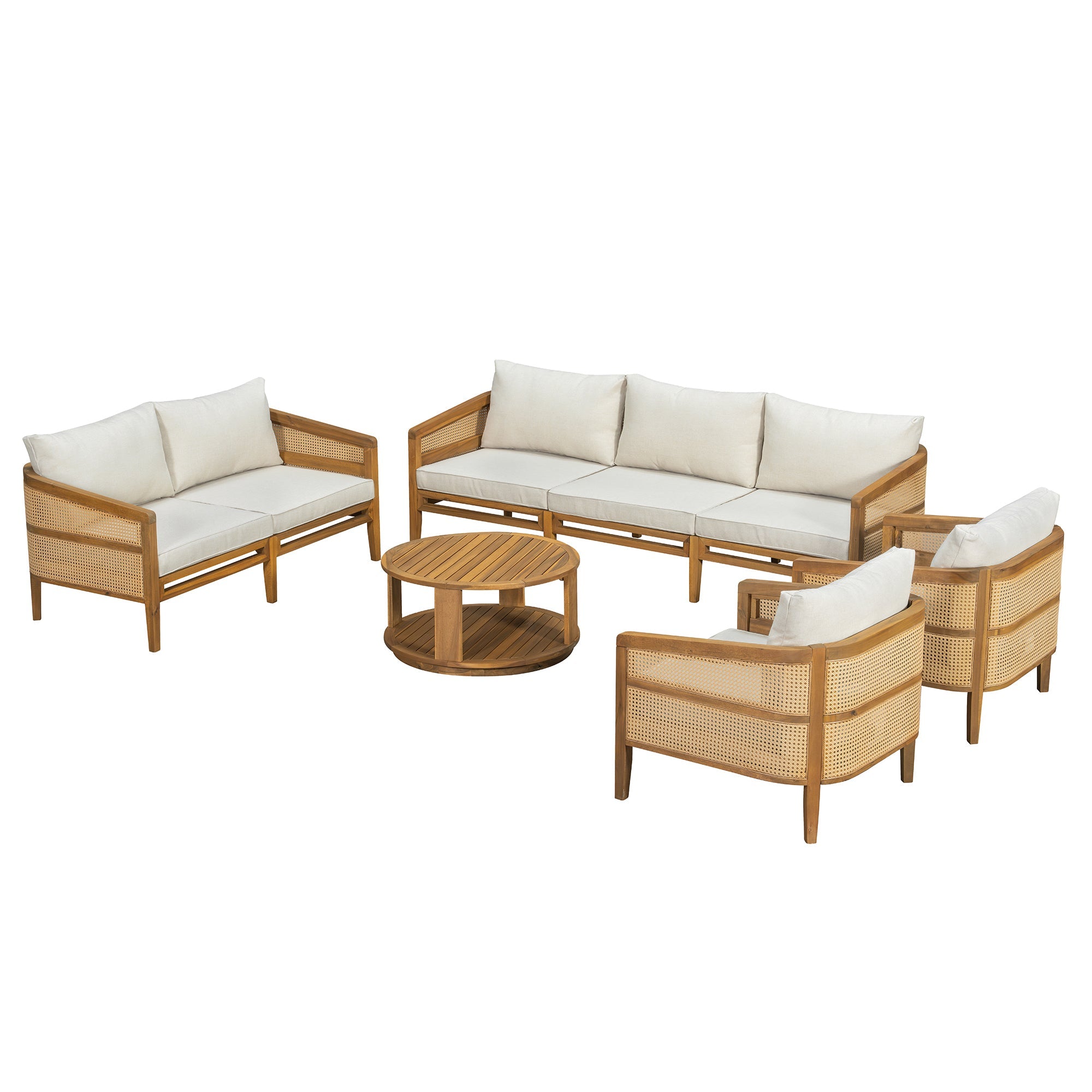 5-Piece Rattan Patio Furniture Set
