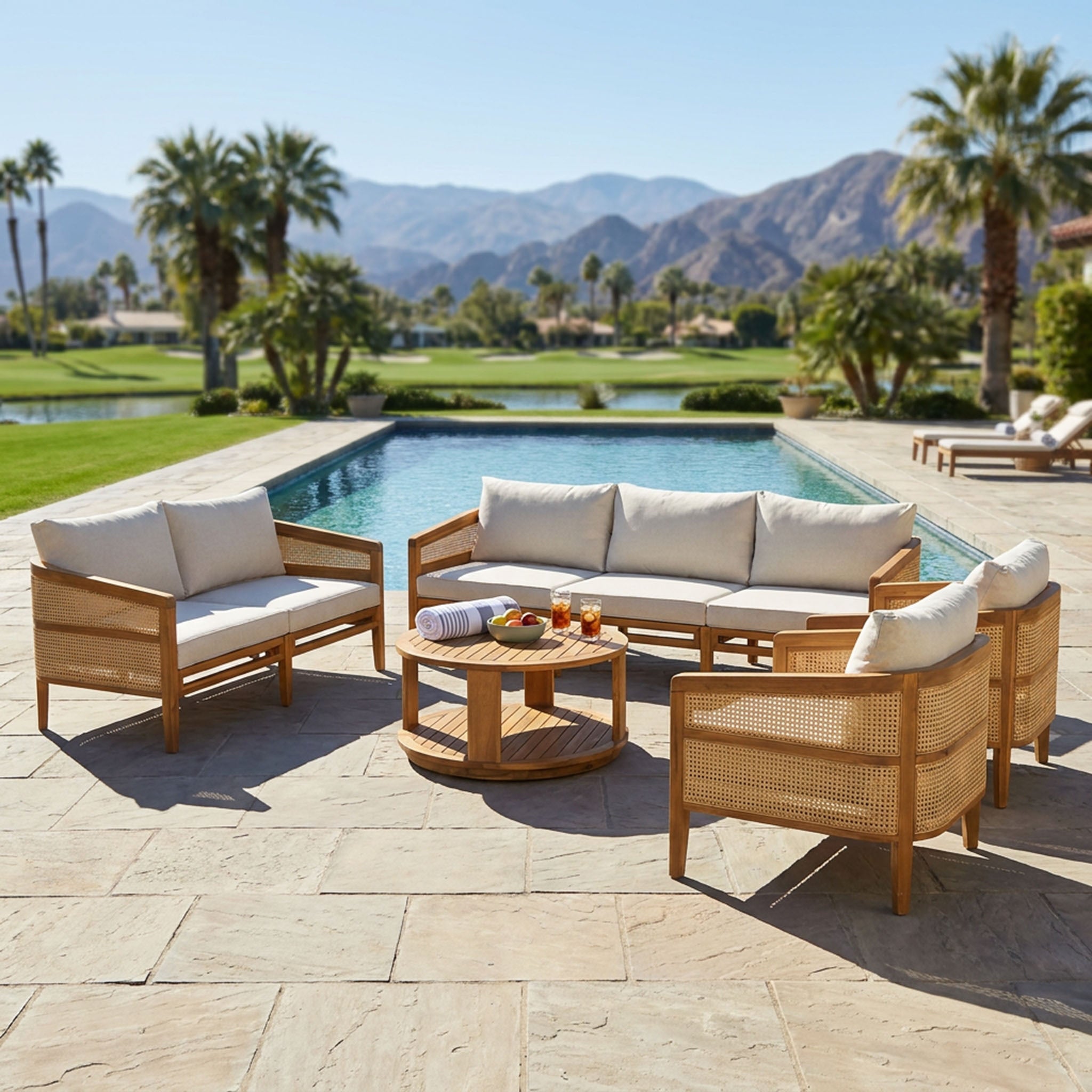 5-Piece Rattan Patio Furniture Set
