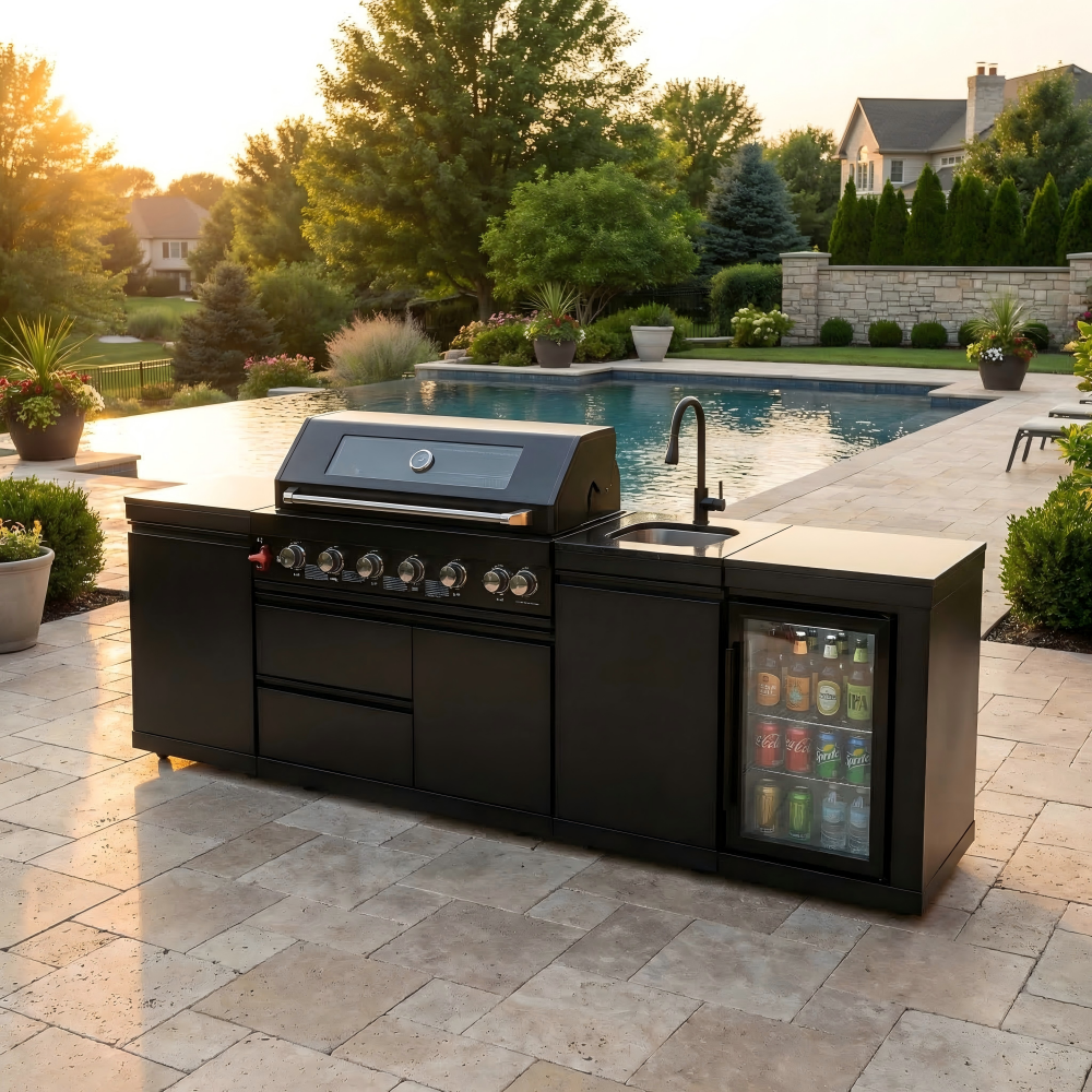 98" Stainless Steel Gas Outdoor Kitchen