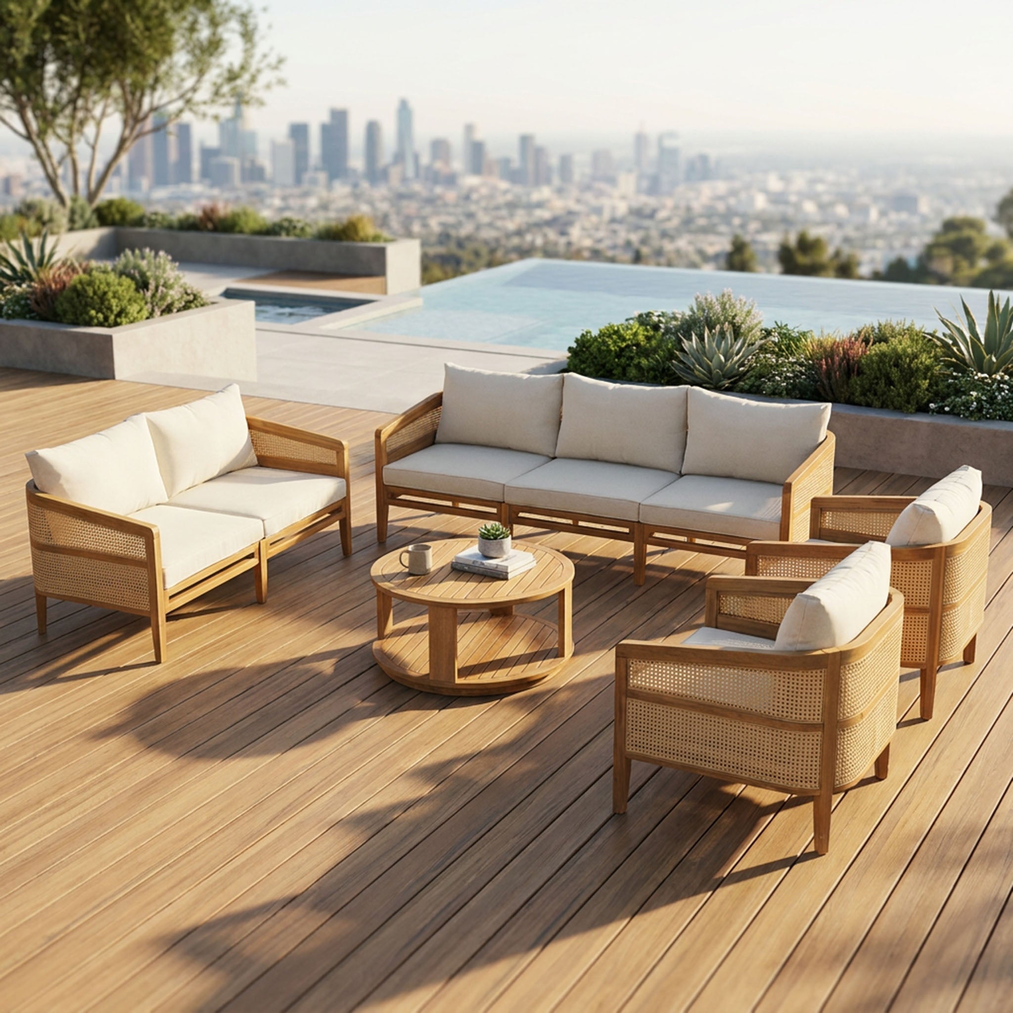 5-Piece Rattan Patio Furniture Set