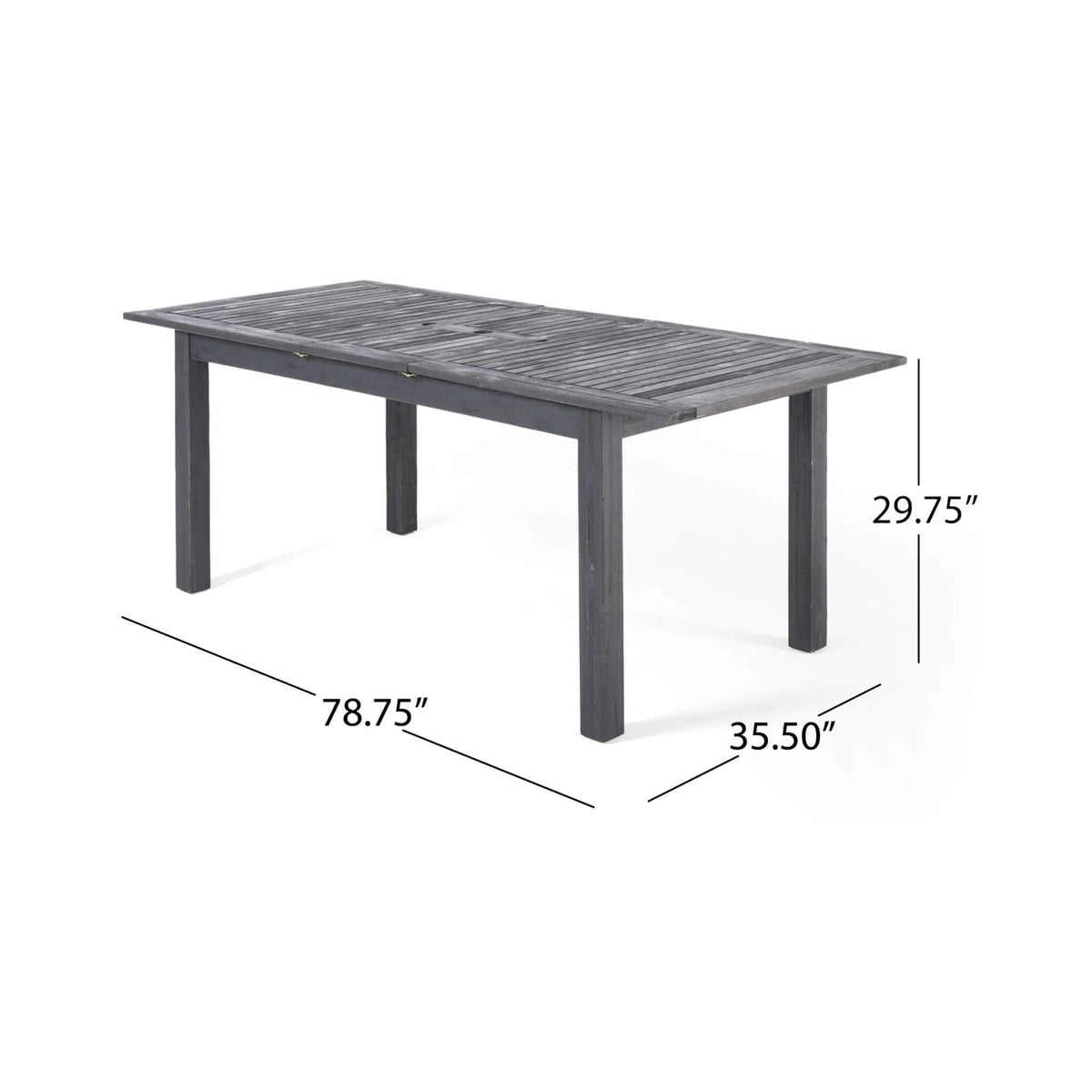 9-Piece Outdoor Dining Set with Extendable Acacia Wood Patio Table
