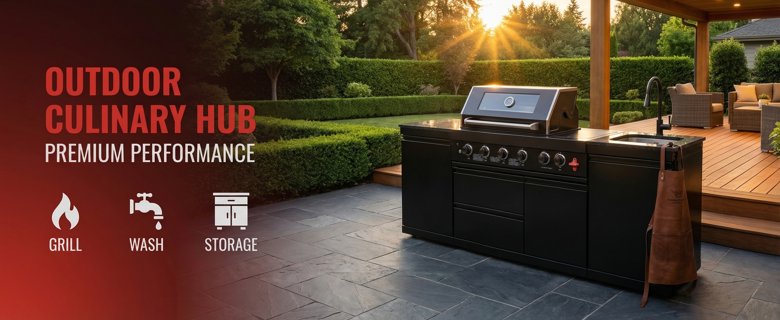 Title 84.7" Stainless Steel Outdoor Kitchen Grill