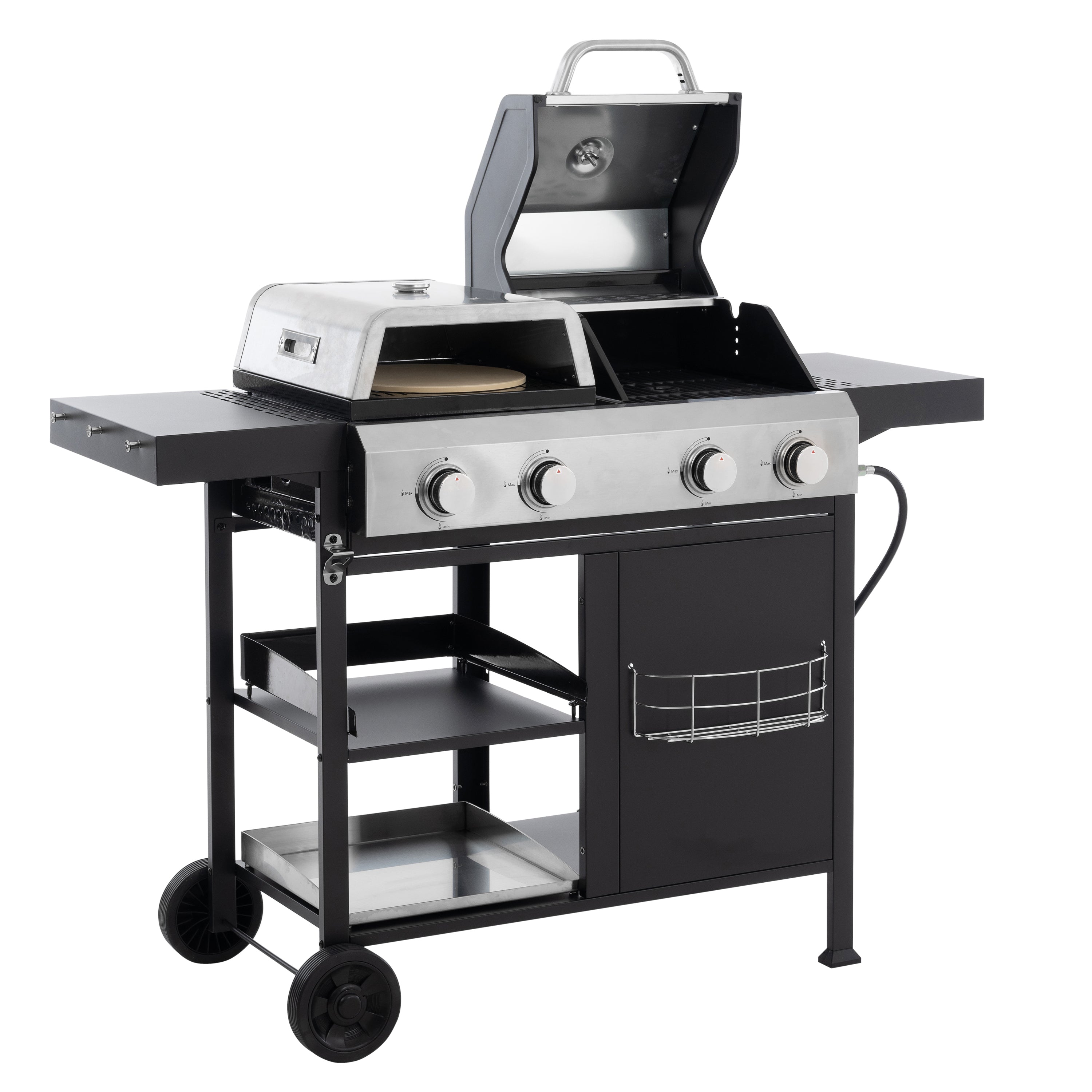 2+2 Multi-Function Gas Grill and Griddle Combo with Cover