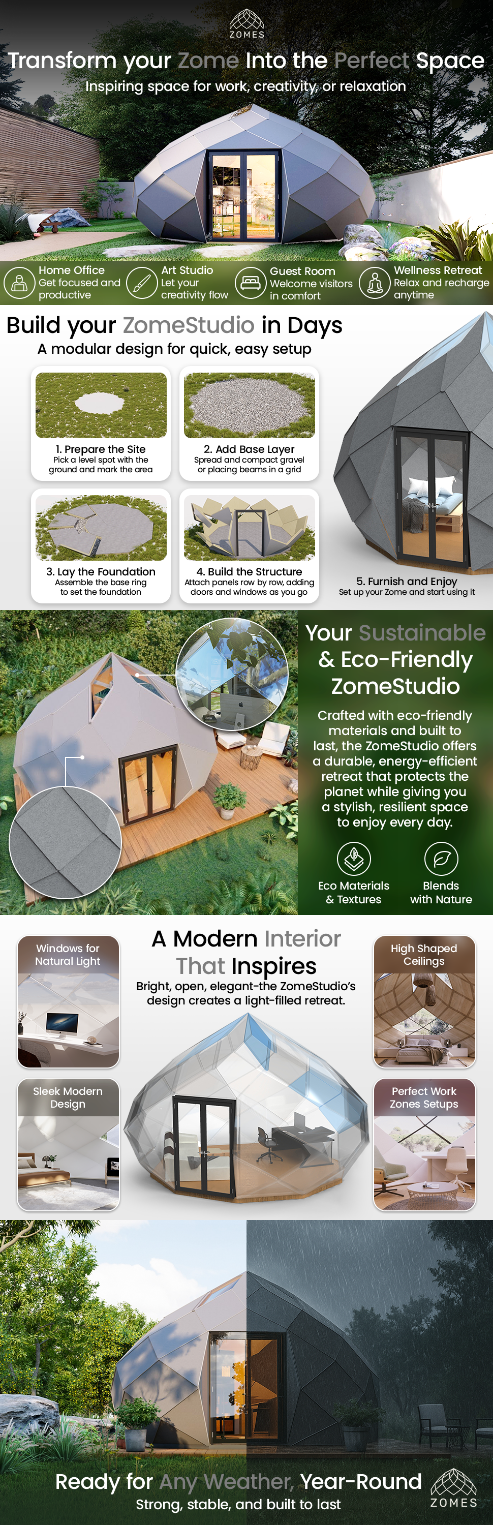Patio Elegance Zomes Pod