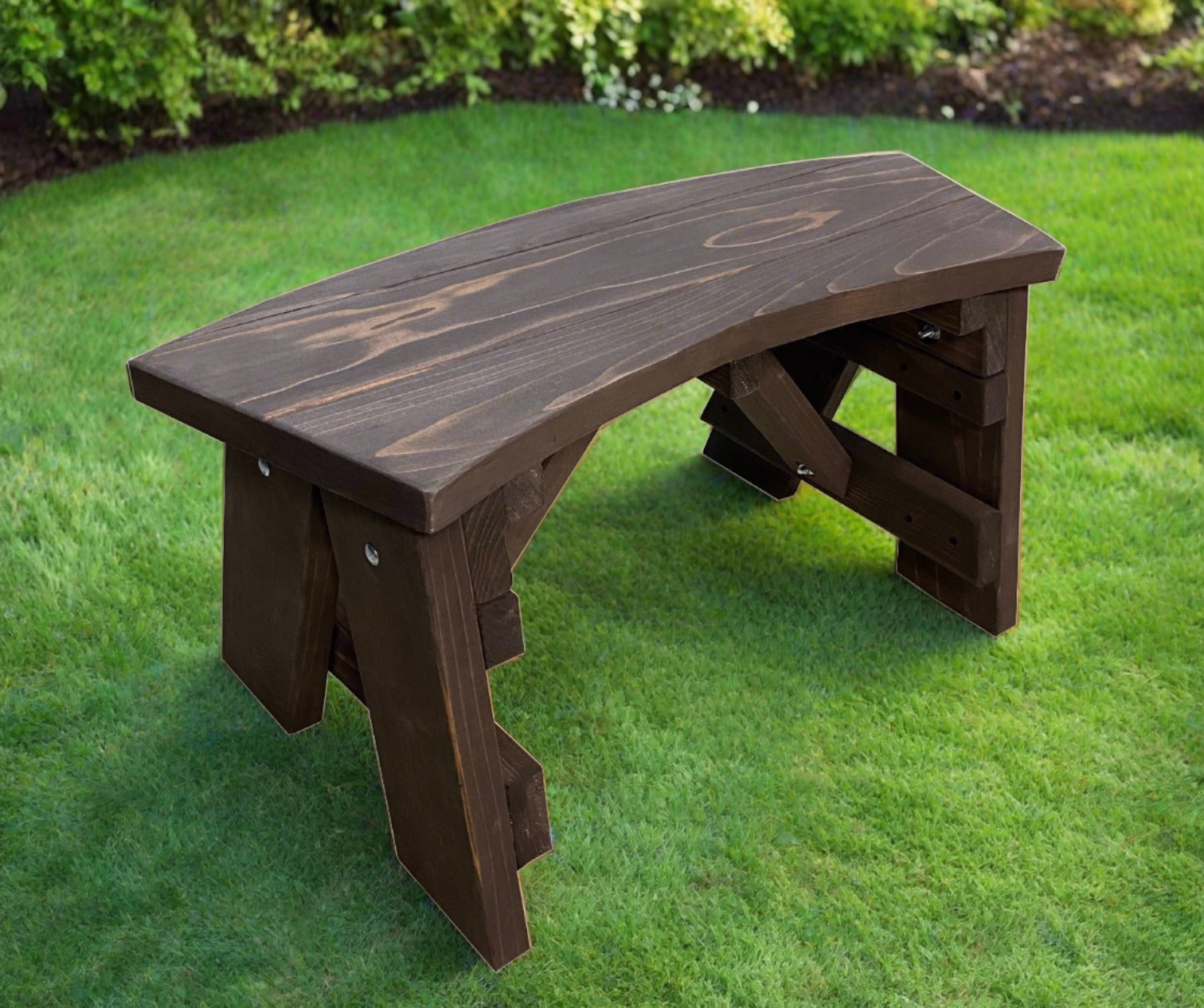 Best Redwood Curved Picnic Bench